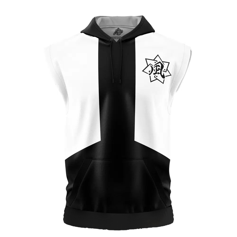 Sanemi Shinazugawa Demon Slayer Cut Off Sleeveless Workout Hoodie