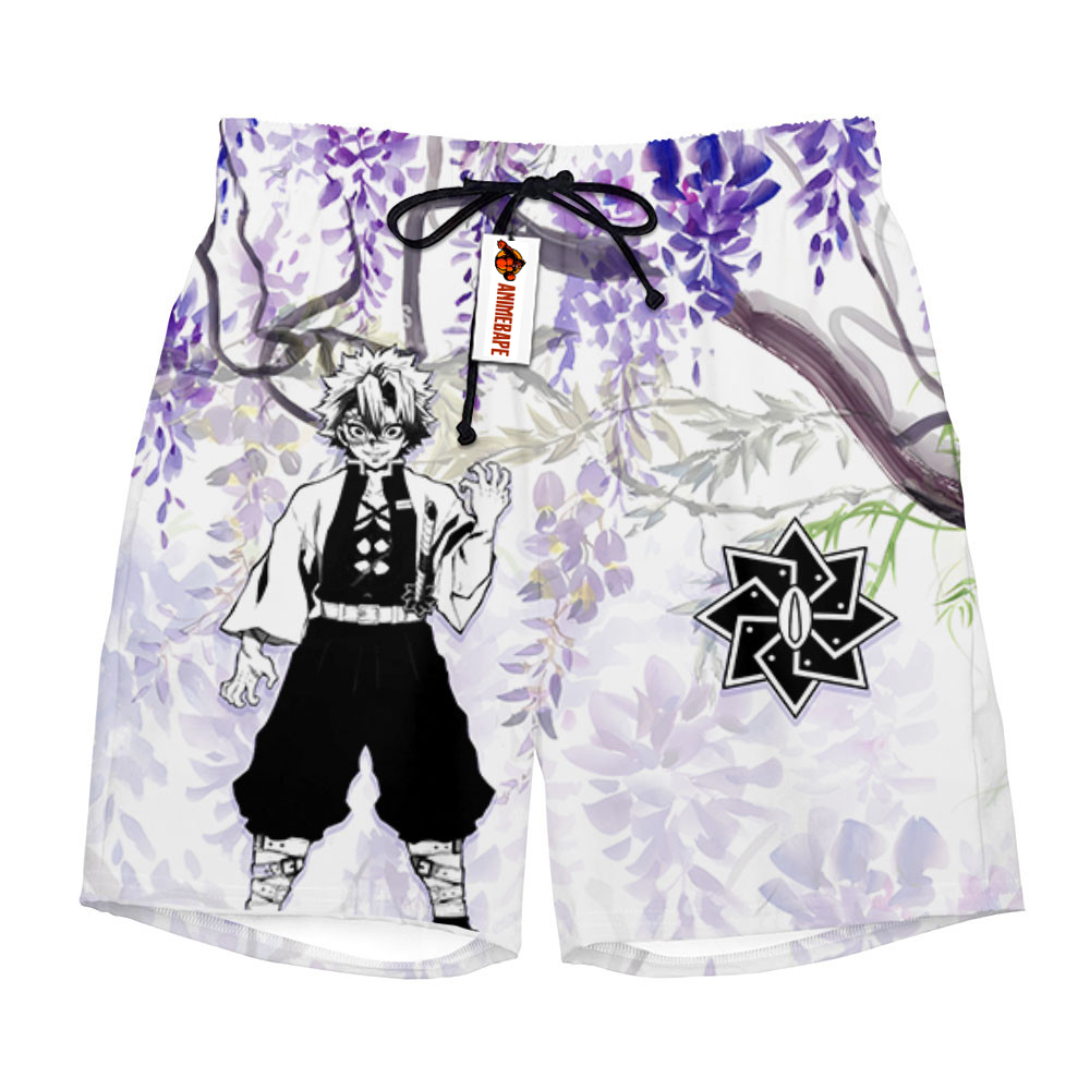 Sanemi Board Shorts Pants Wisteria Style Demon Slayer
