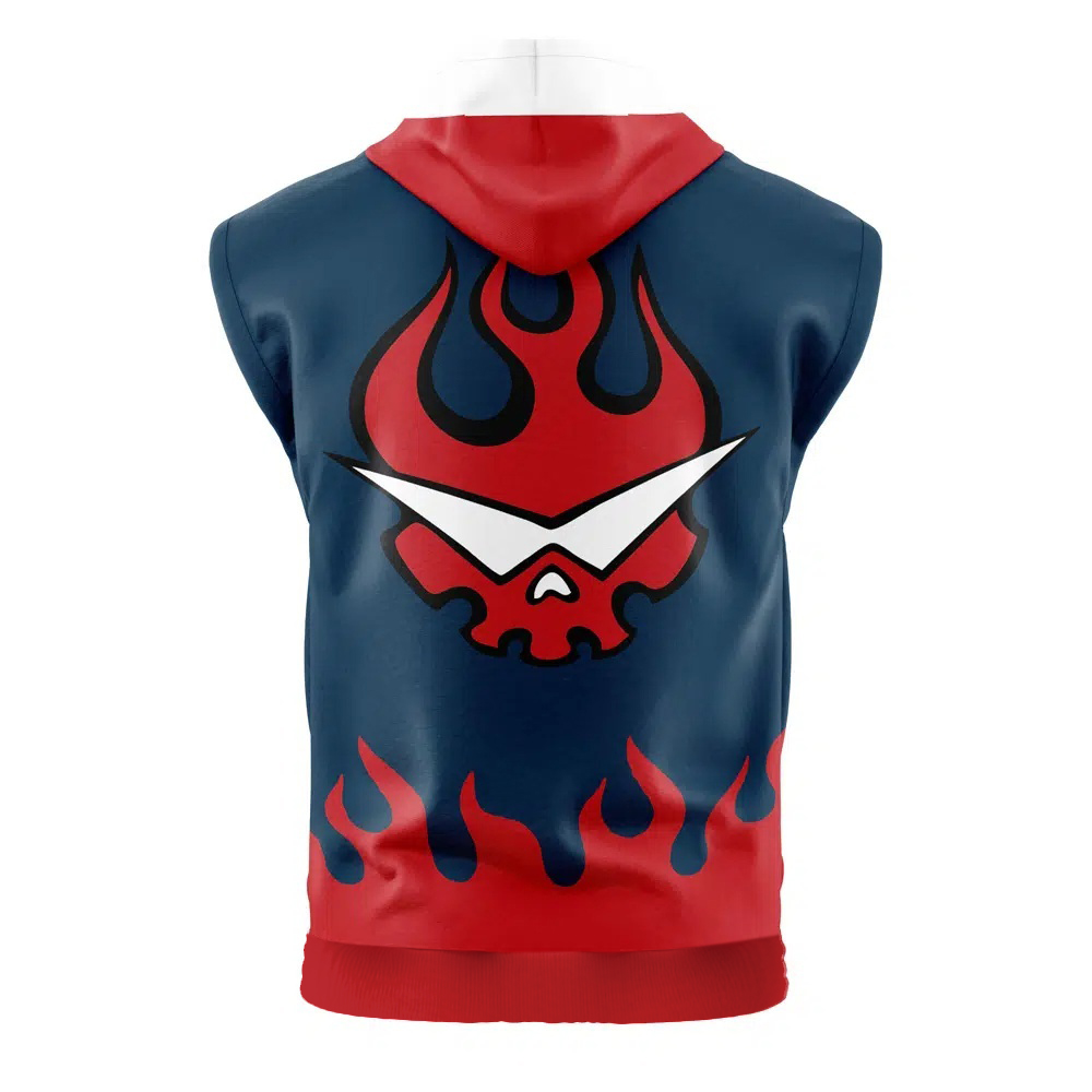 Simon Coat Gurren Lagann Cut Off Sleeveless Workout Hoodie