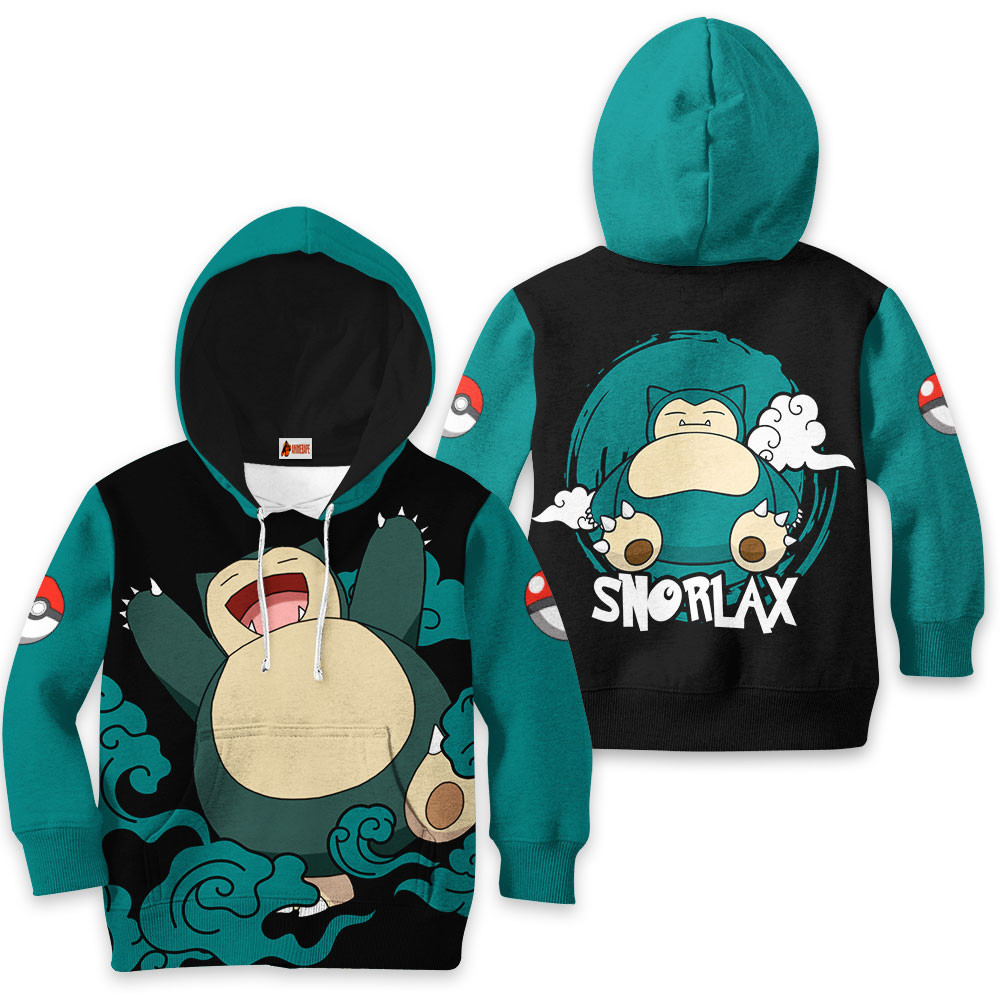 Kids Hoodie Cute Snorlax Pokemon