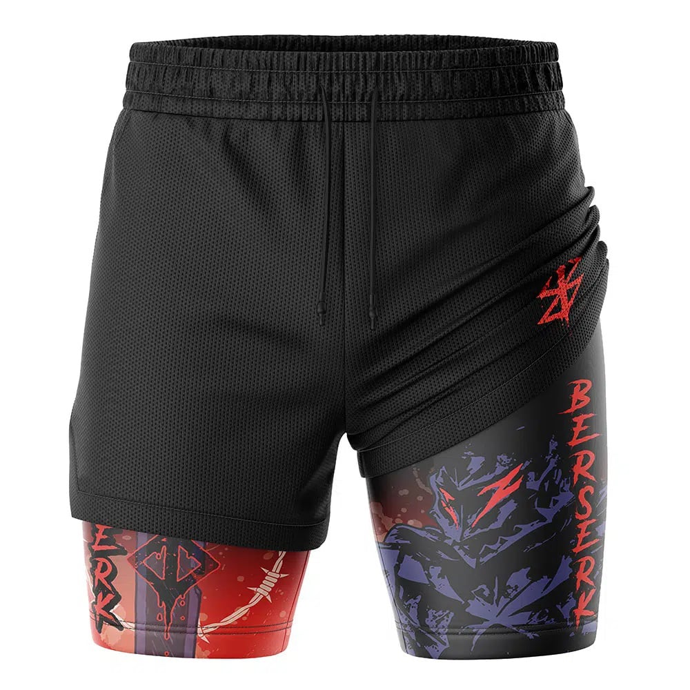 Struggler Berserk Compression Workout Training Shorts (2-in-1)