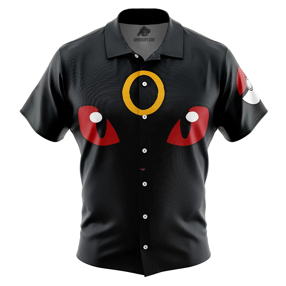 Umbreon Face Pokemon Button Up Hawaiian Shirt