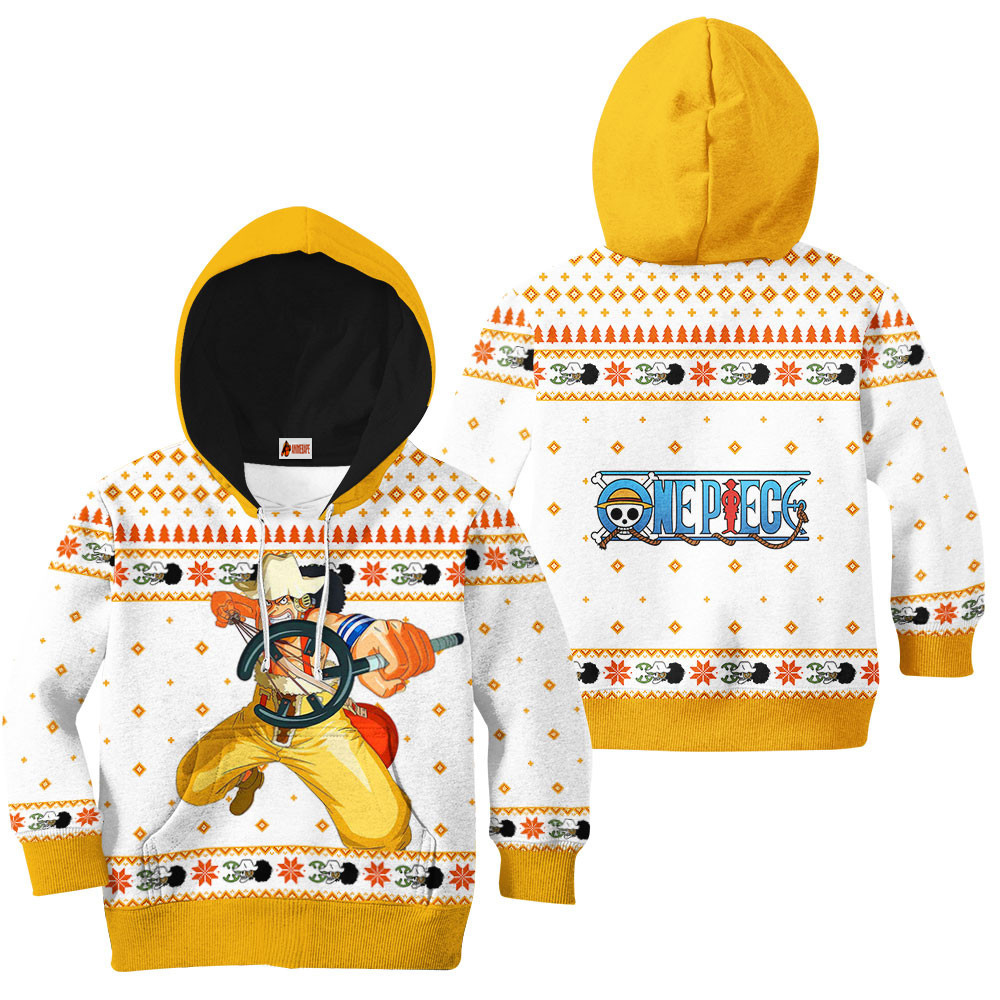 Kids Hoodie Usopp Ugly Christmas One Piece