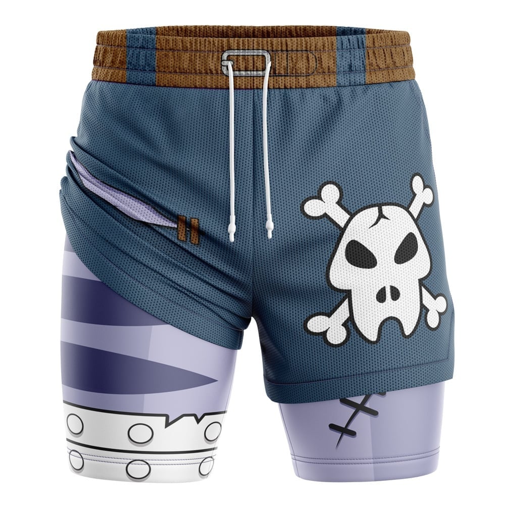 Weregarurumon Digimon Compression Workout Training Shorts (2-in-1)