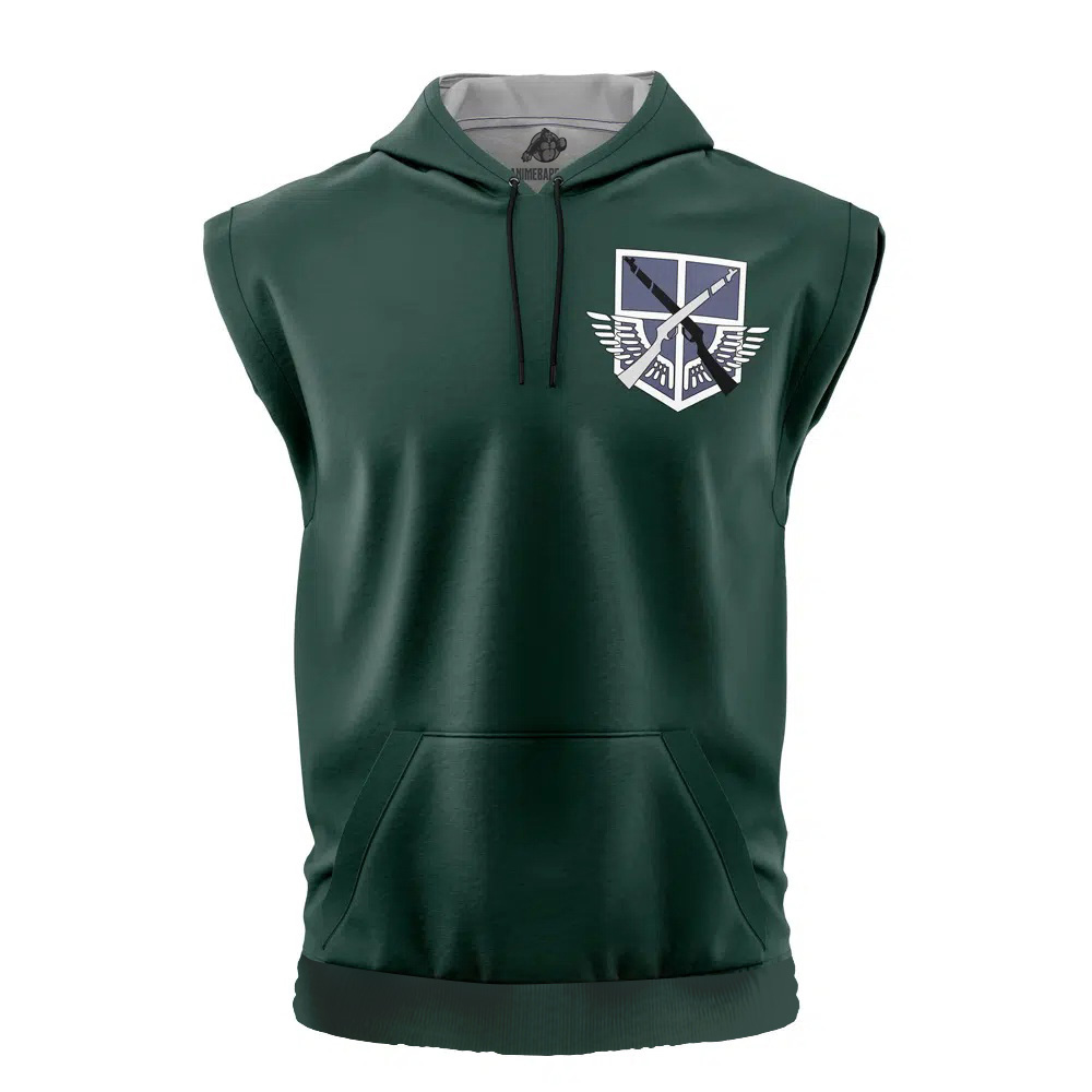 Yeagerist Attack on Titan Cut Off Sleeveless Workout Hoodie