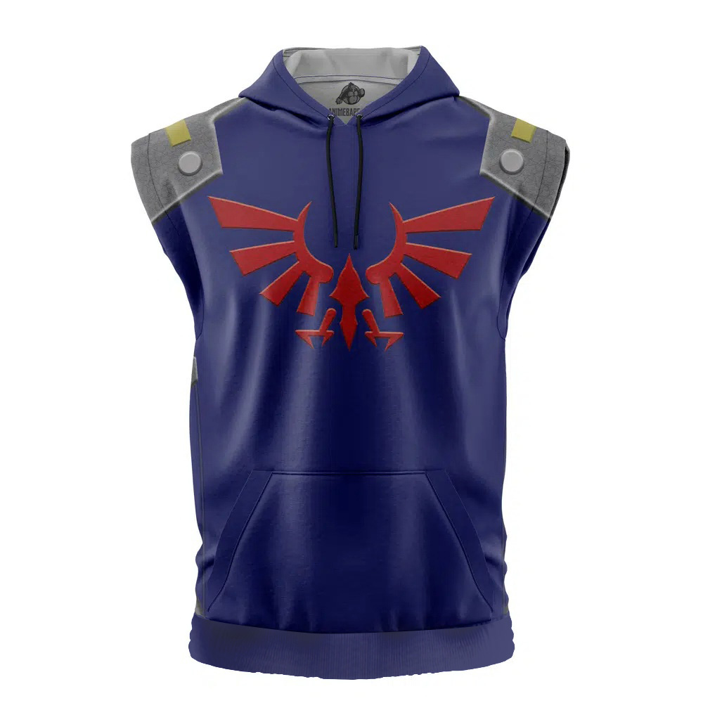 Zelda Shield The Legend of Zelda Cut Off Sleeveless Workout Hoodie