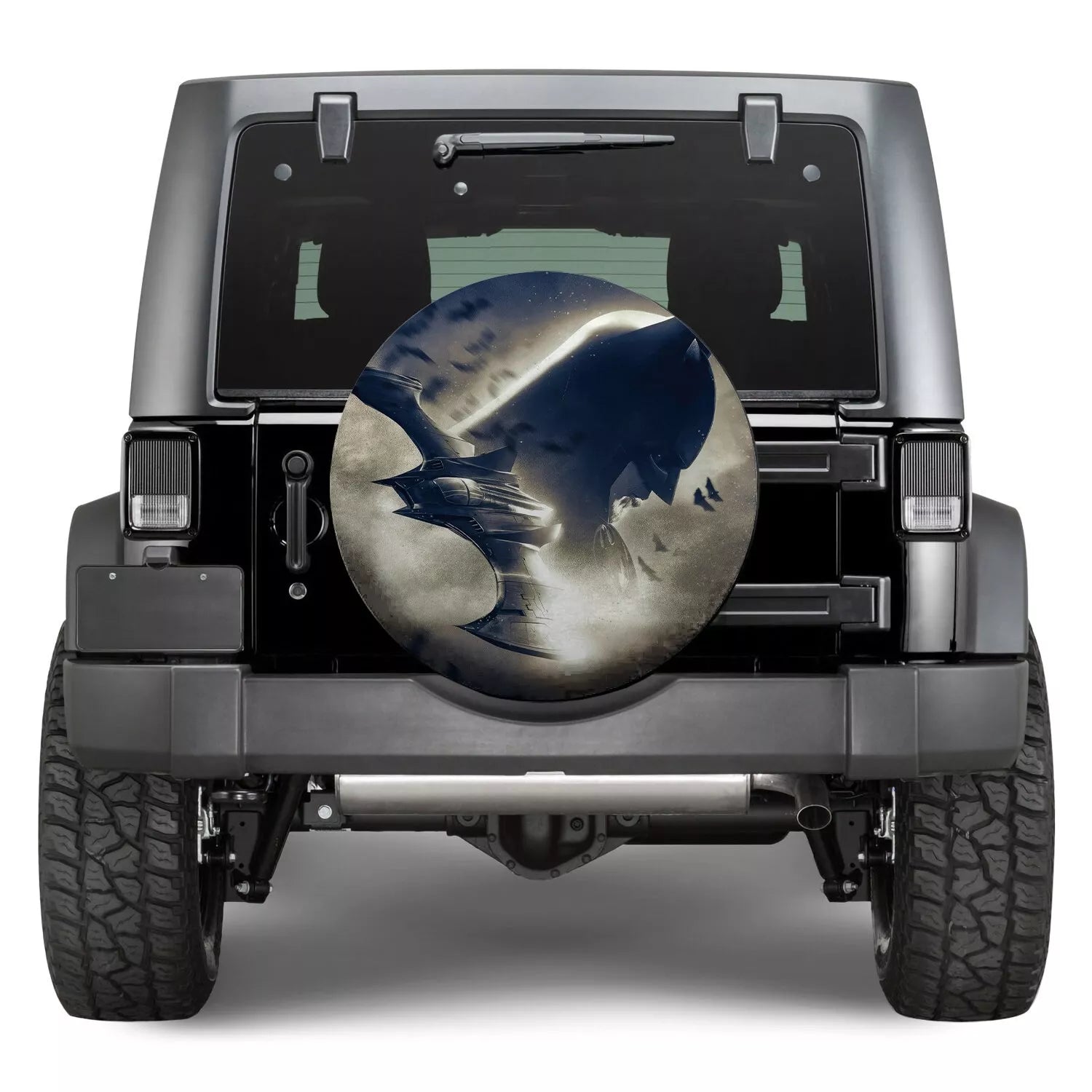 Cover Rim Batman Batman Spare Tire Cover DC Batman And Batwing Tire Covers - AnimeBape