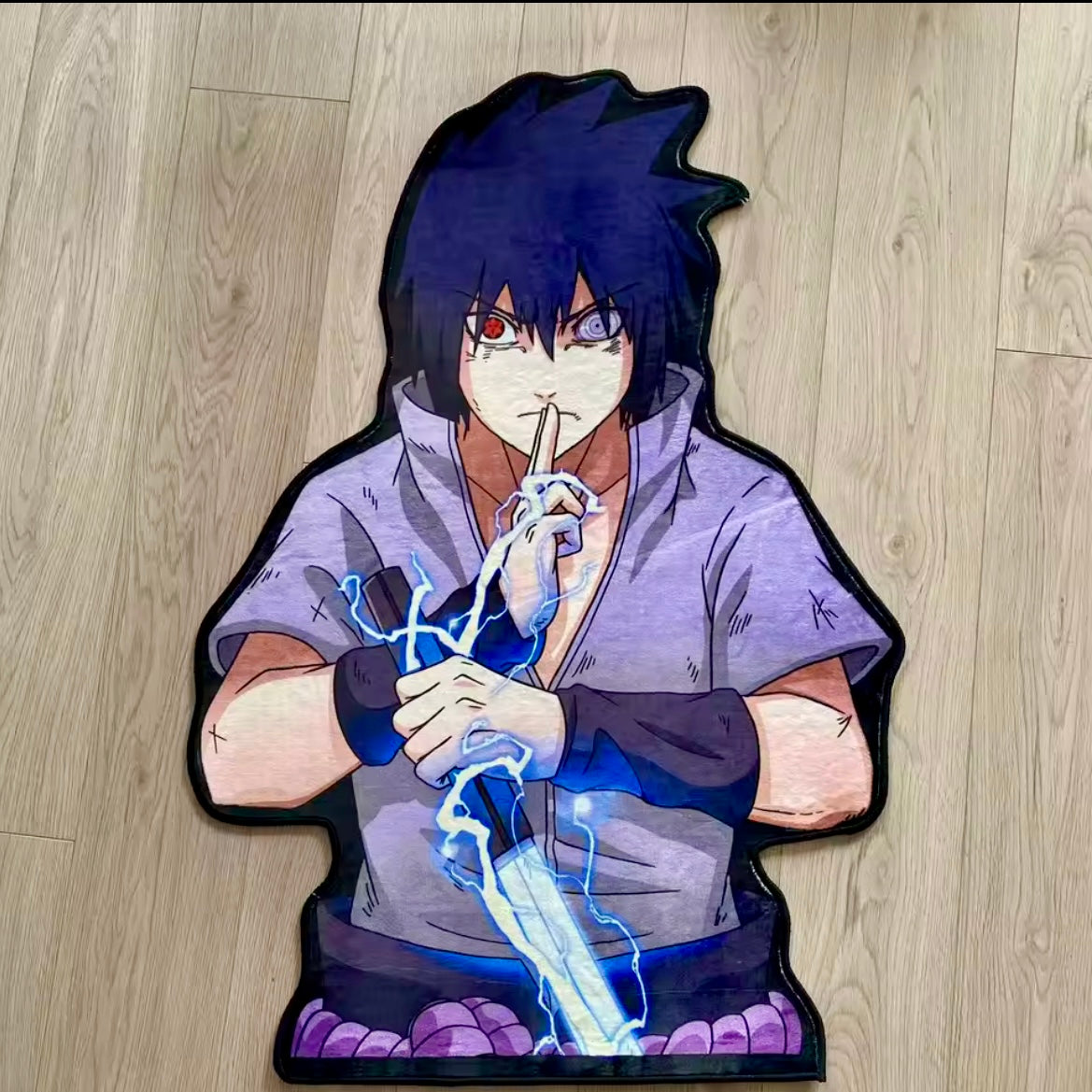 Sasuke Uchiha Naruto Custom Shaped Rug - AnimeBape