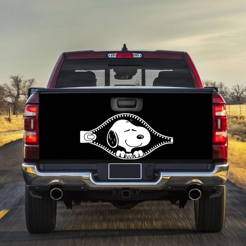 Snoopy Peanuts  Zip Hide Truck Tailgate Decal Sticker