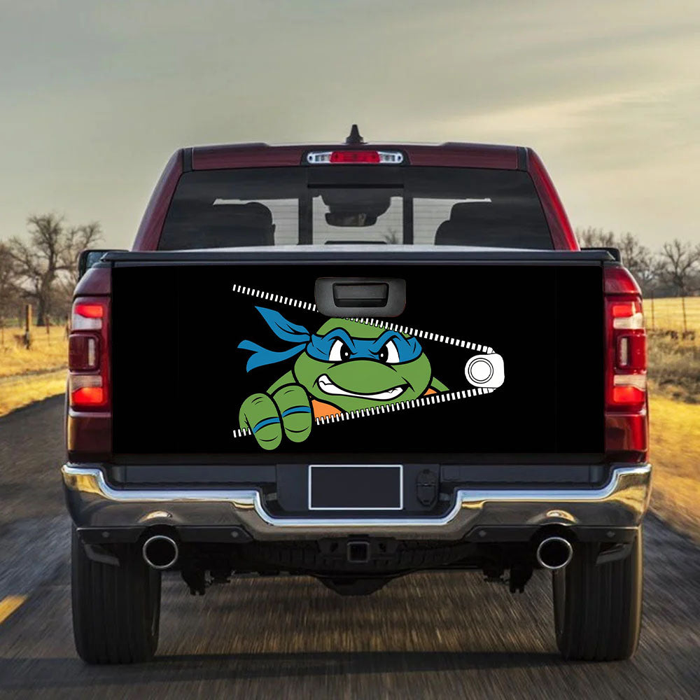 TMNT Ninja Mutant Teenage Blue Zip Truck Tailgate Decal Sticker
