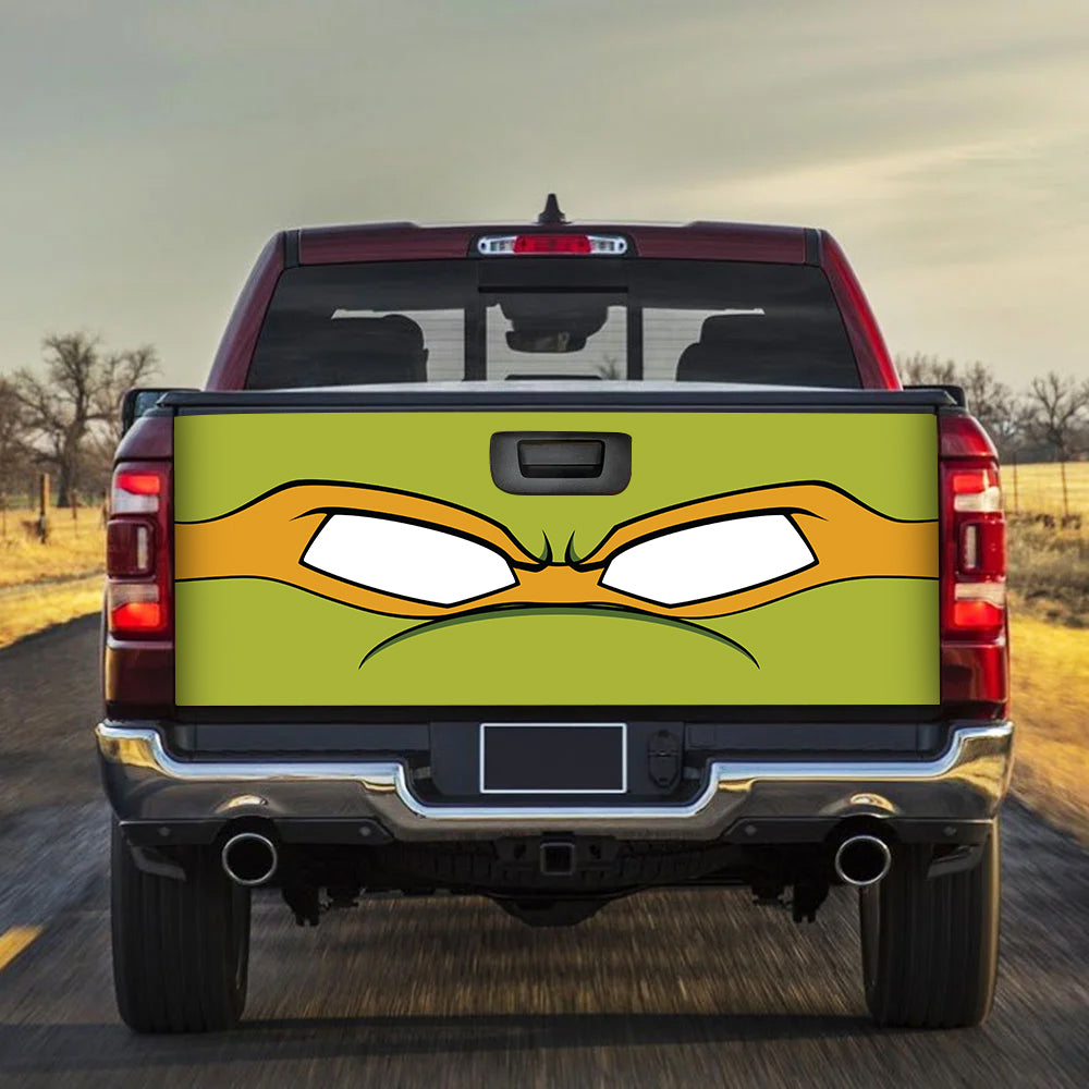 TMNT Turtle Yellow Mask Truck Tailgate Decal Sticker