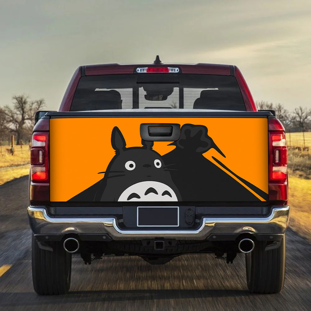 Totoro Ghibli Studio Hide Orange Truck Tailgate Decal Sticker