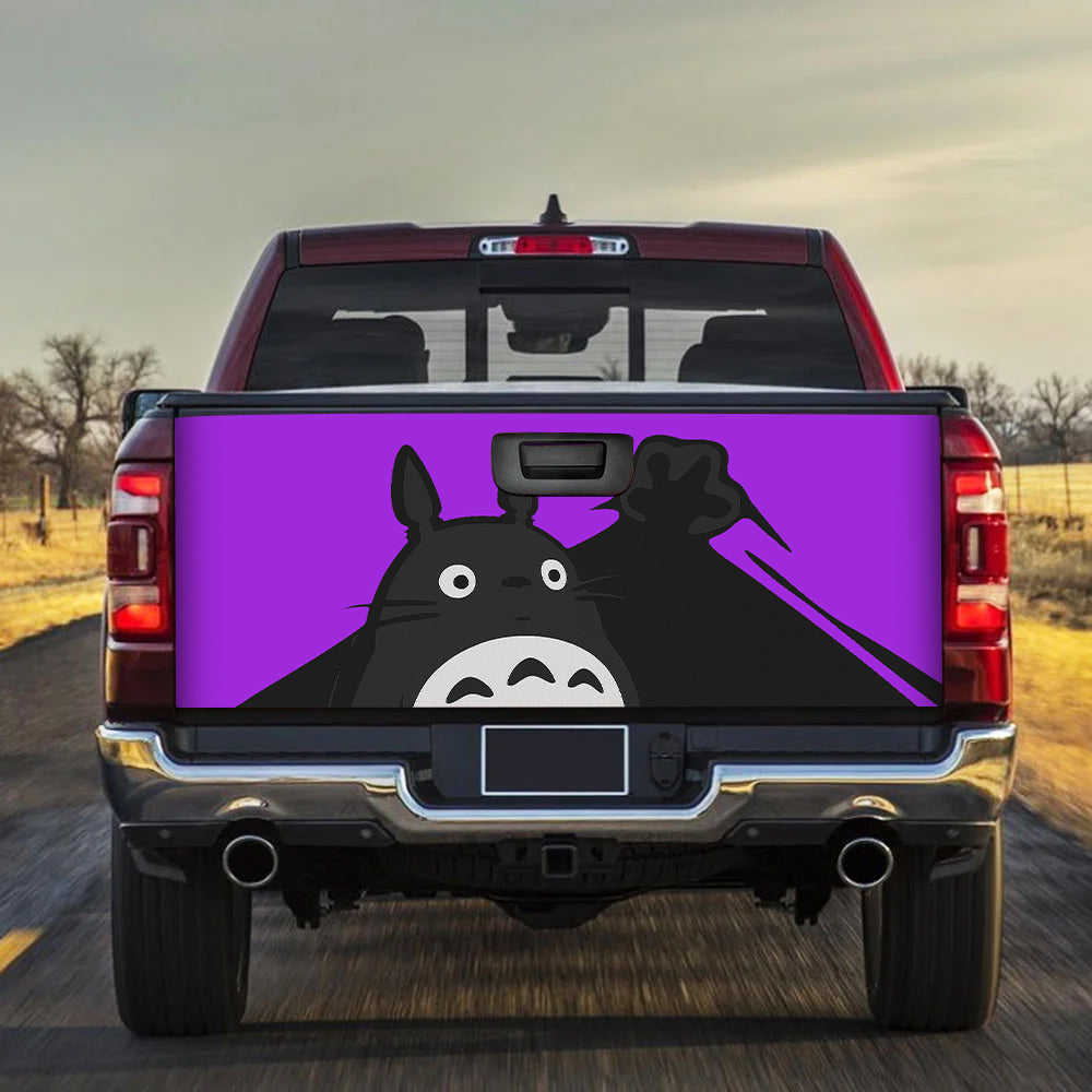 Totoro Ghibli Studio Hide Purple Truck Tailgate Decal Sticker