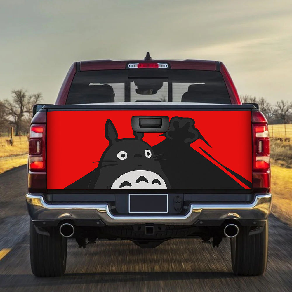 Totoro Ghibli Studio Hide Red Truck Tailgate Decal Sticker