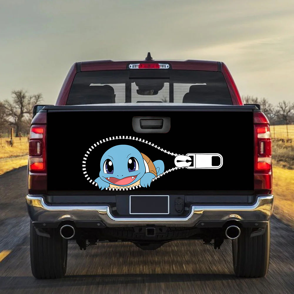 Turtle Pokemon Zip Hide Truck Tailgate Decal Sticker
