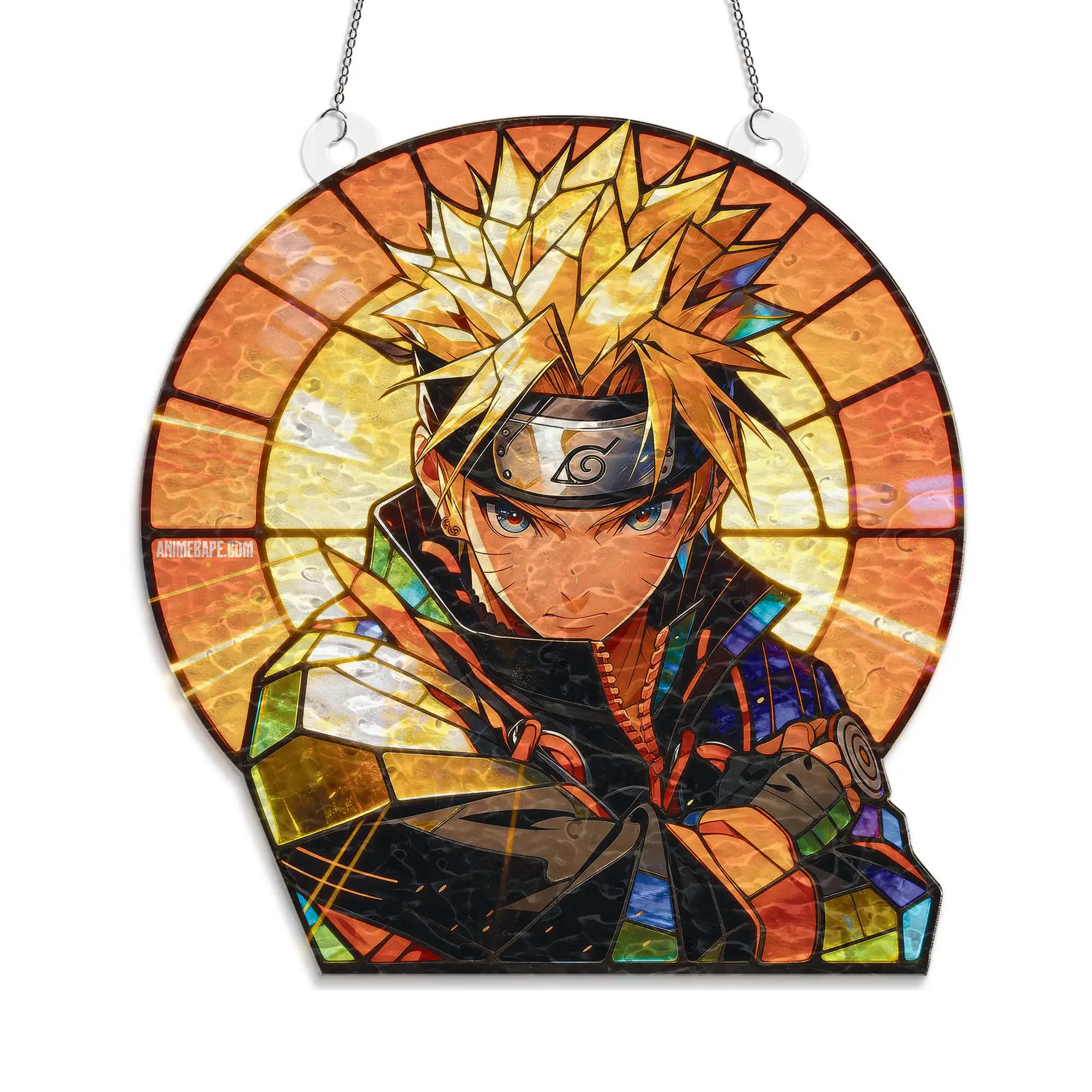 Naruto Naruto Uzumaki Custom Shape Wavy Suncatcher