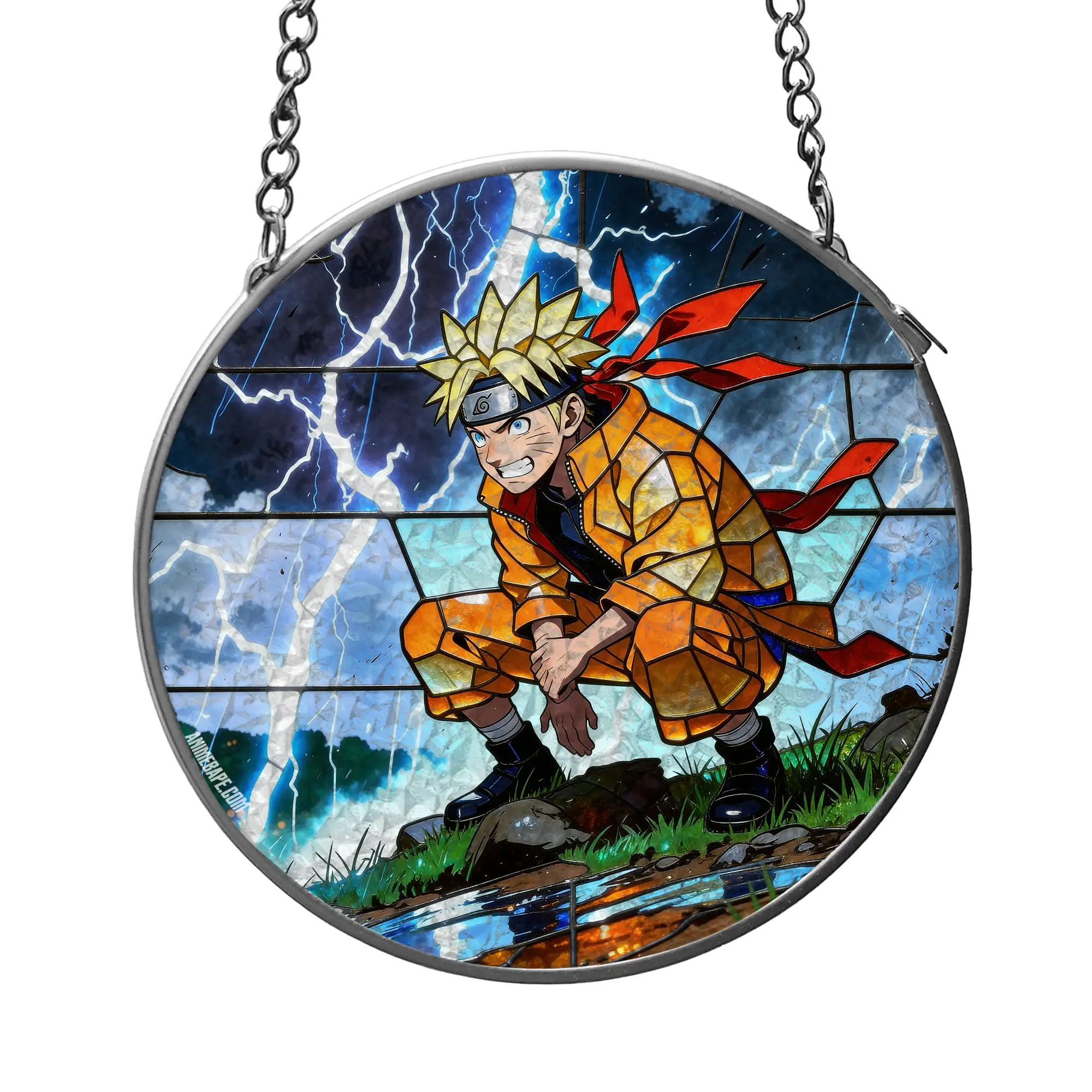 Naruto Uzumaki Naruto Decorative Stained Glass Suncatcher