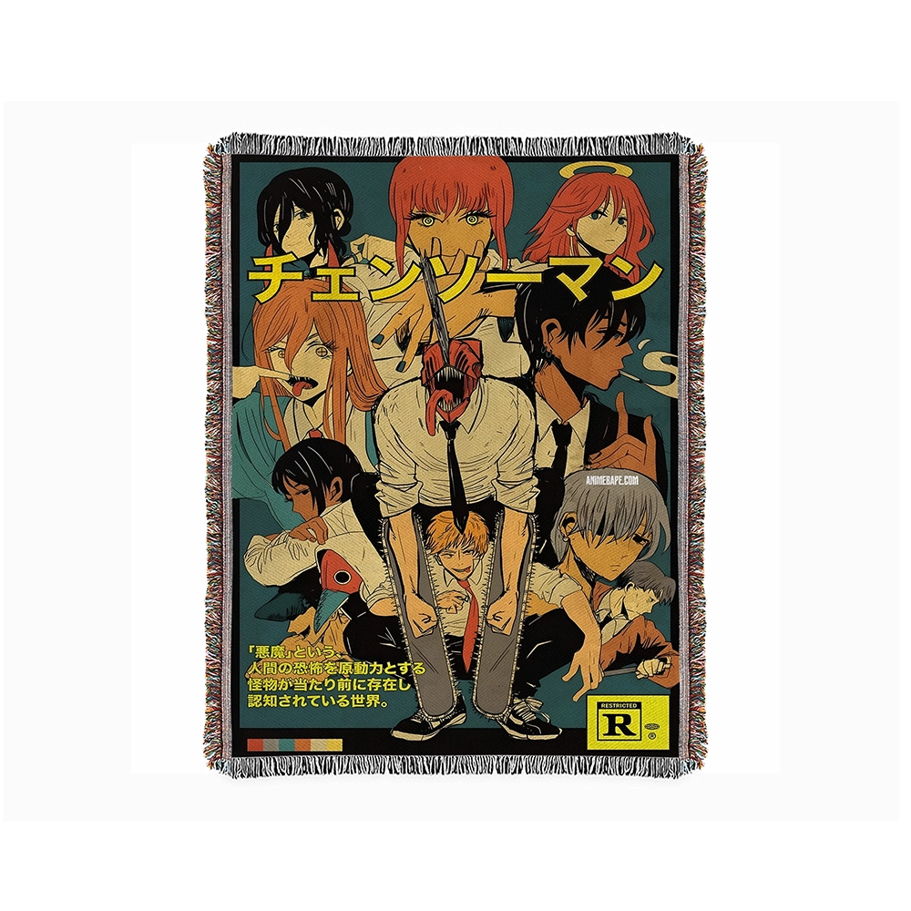 Chainsaw Man Tapestry Bedspread Blanket