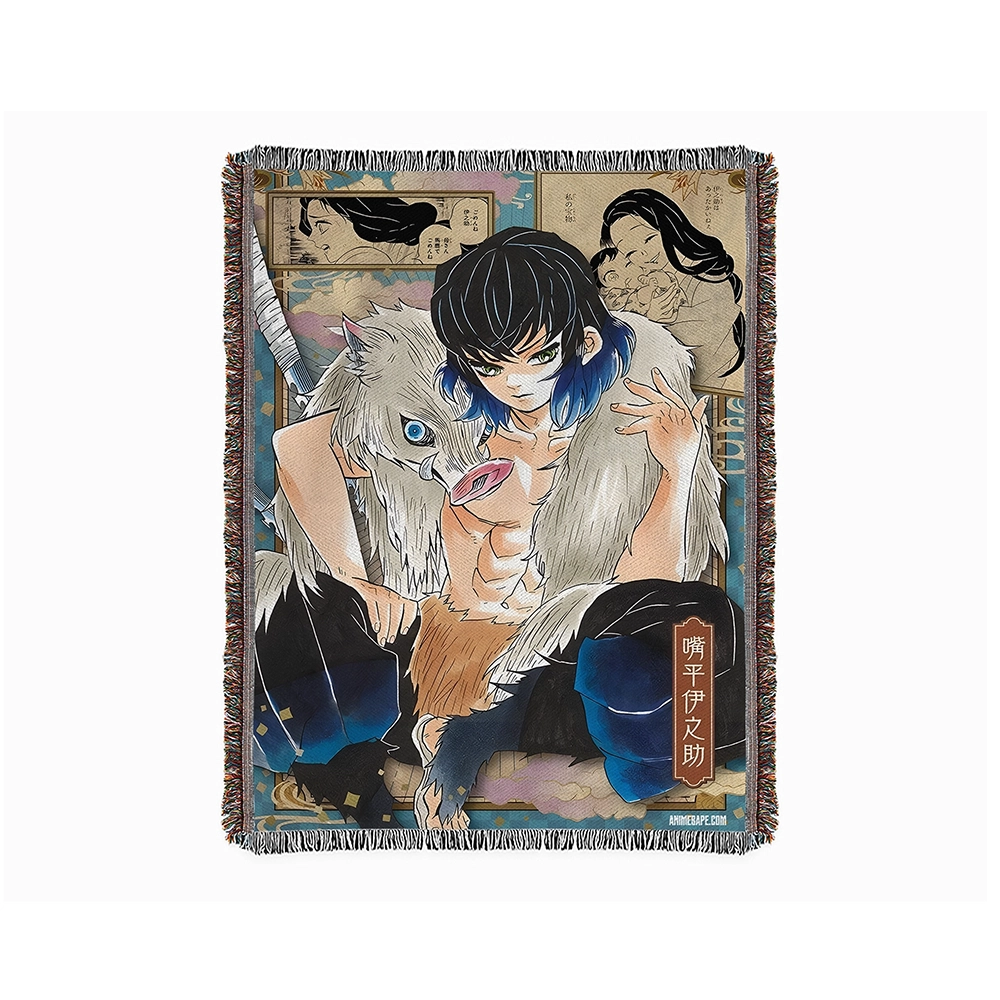Demon Slayer Inosuke Tapestry Blanket Bedspread