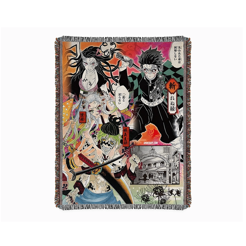Demon Slayer Tanjiro And Nezuko Tapestry Blanket Bedspread