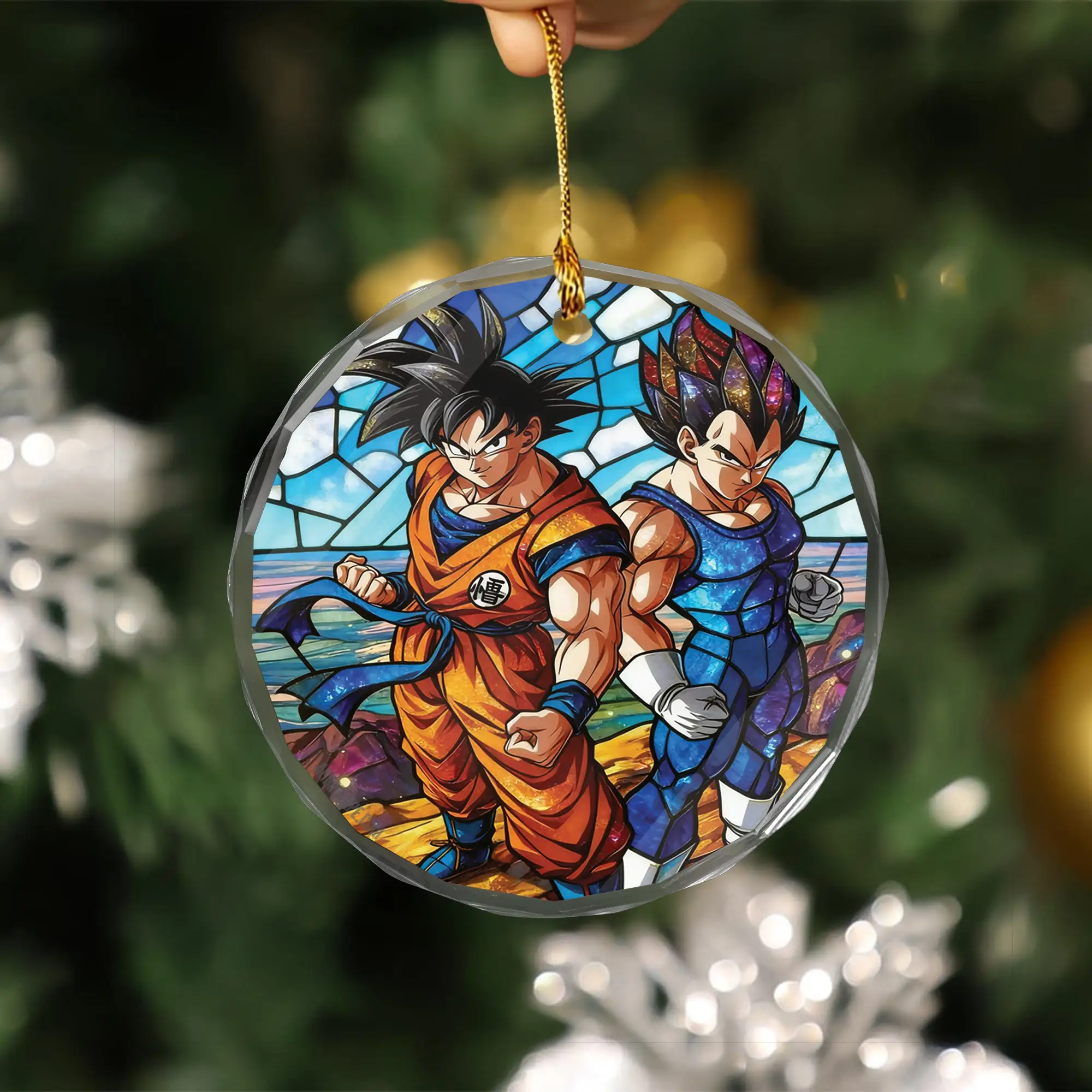 Goku Dragon Ball Anime Stained Glass Ornament
