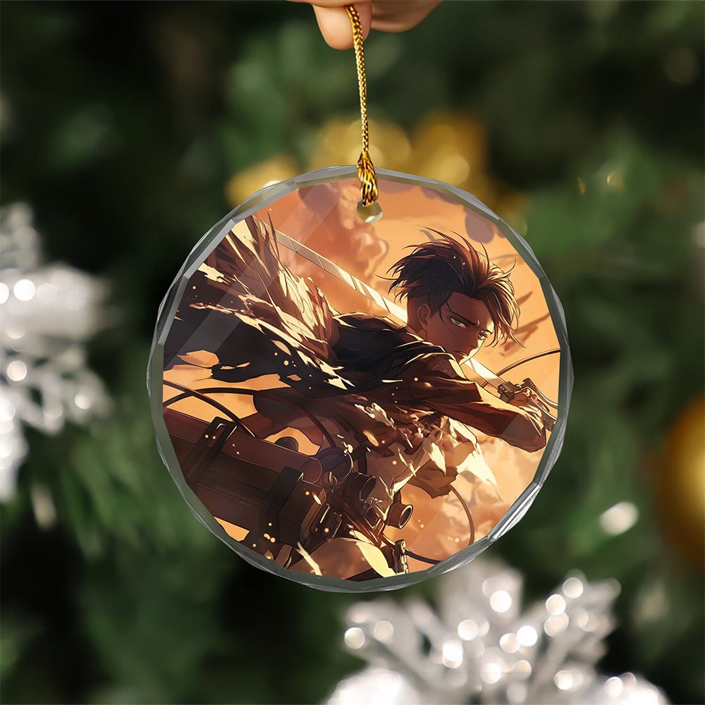 Levi Ackerman v1 Attack On Titan Glass Ornament