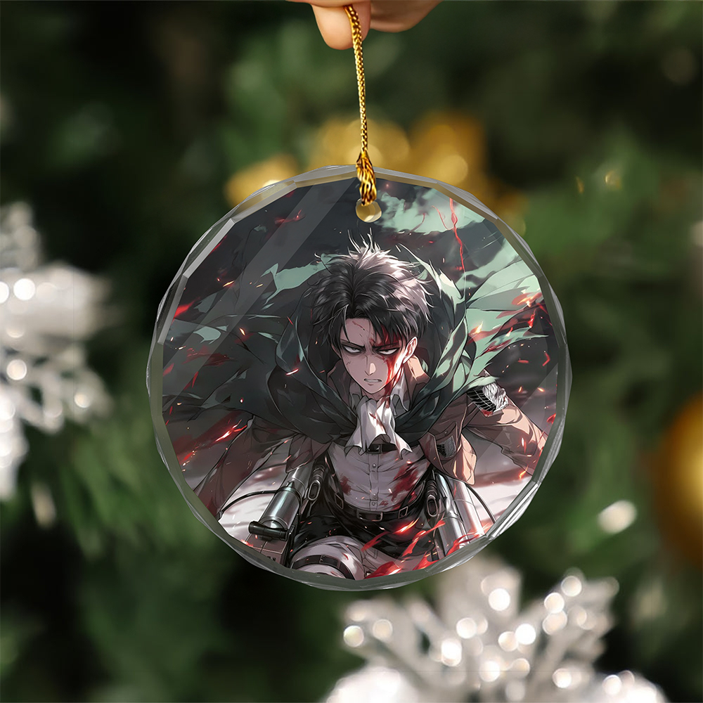 Levi Ackerman v7 Attack On Titan Glass Ornament