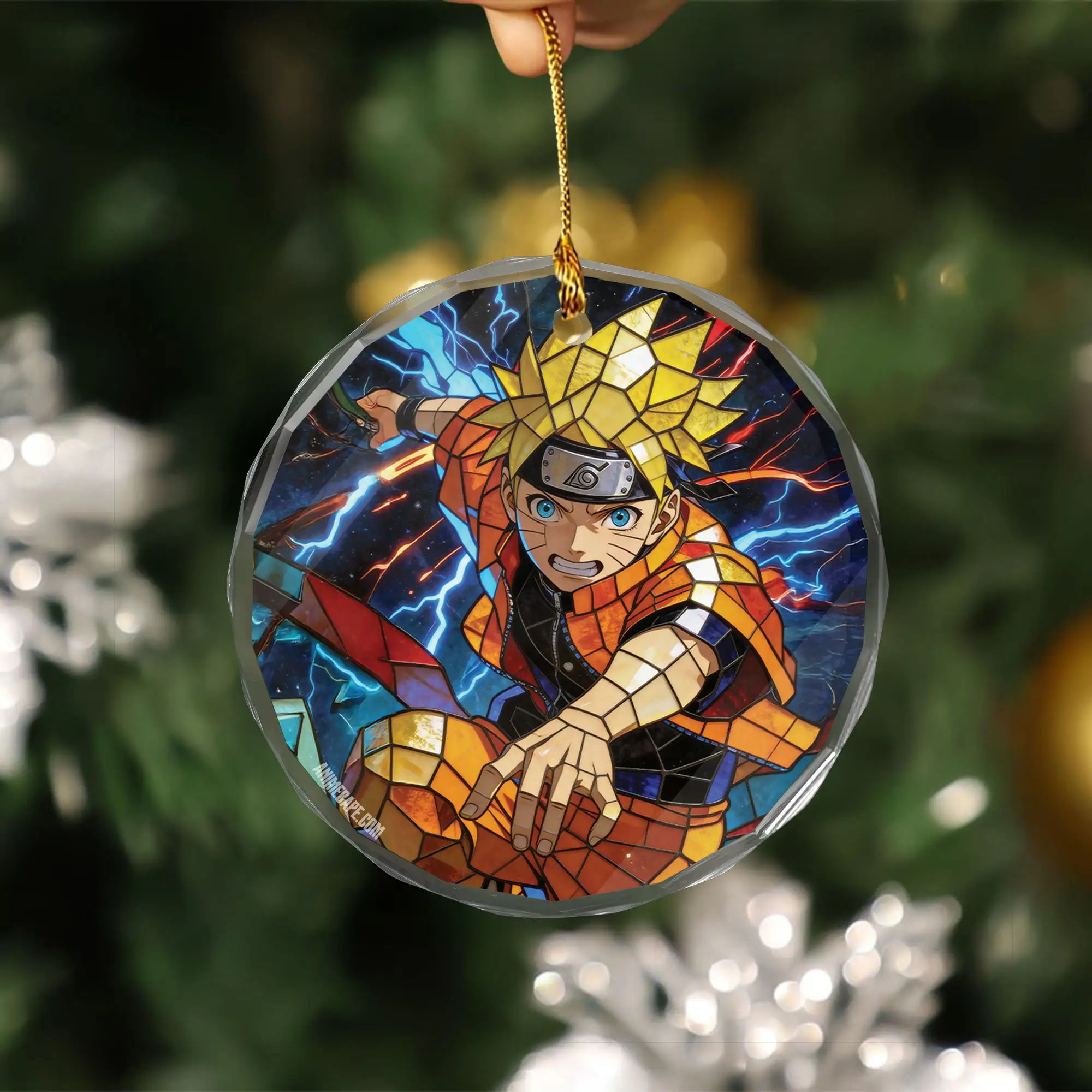 Naruto Uzumaki Naruto Hanging Stained Glass Ornament