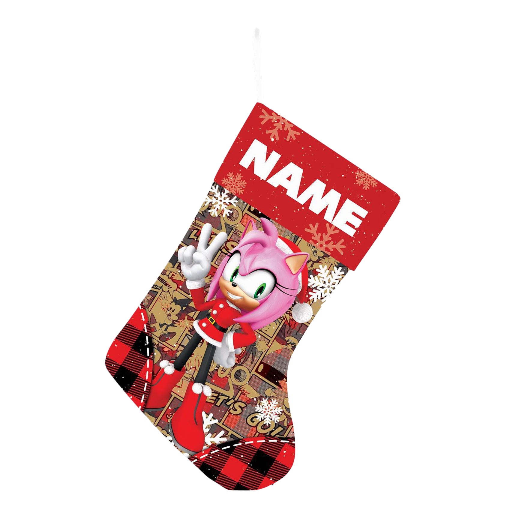 Custom Name Amy Rose Christmas Stocking