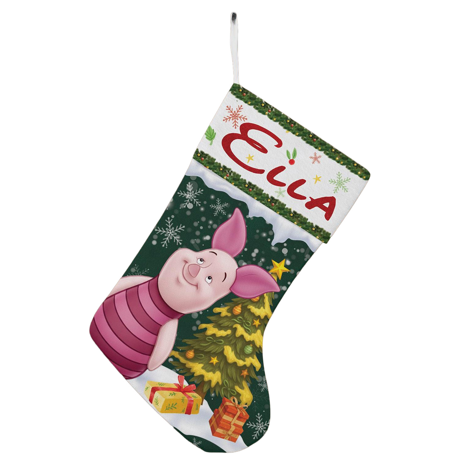 Custom Name Piglet V3 Christmas Stocking