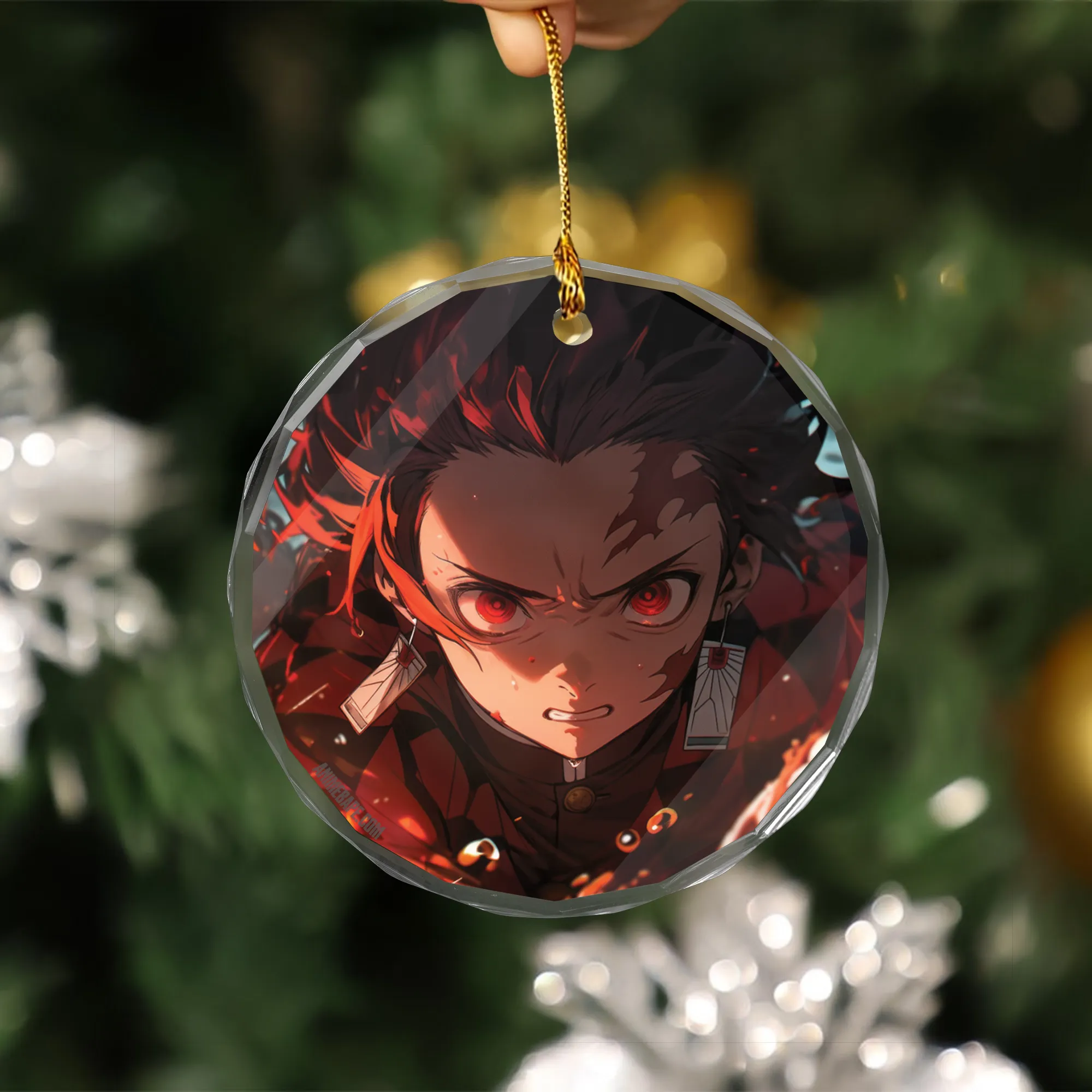 Tanjiro Kamado Demon Slayer V4 Glass Ornament