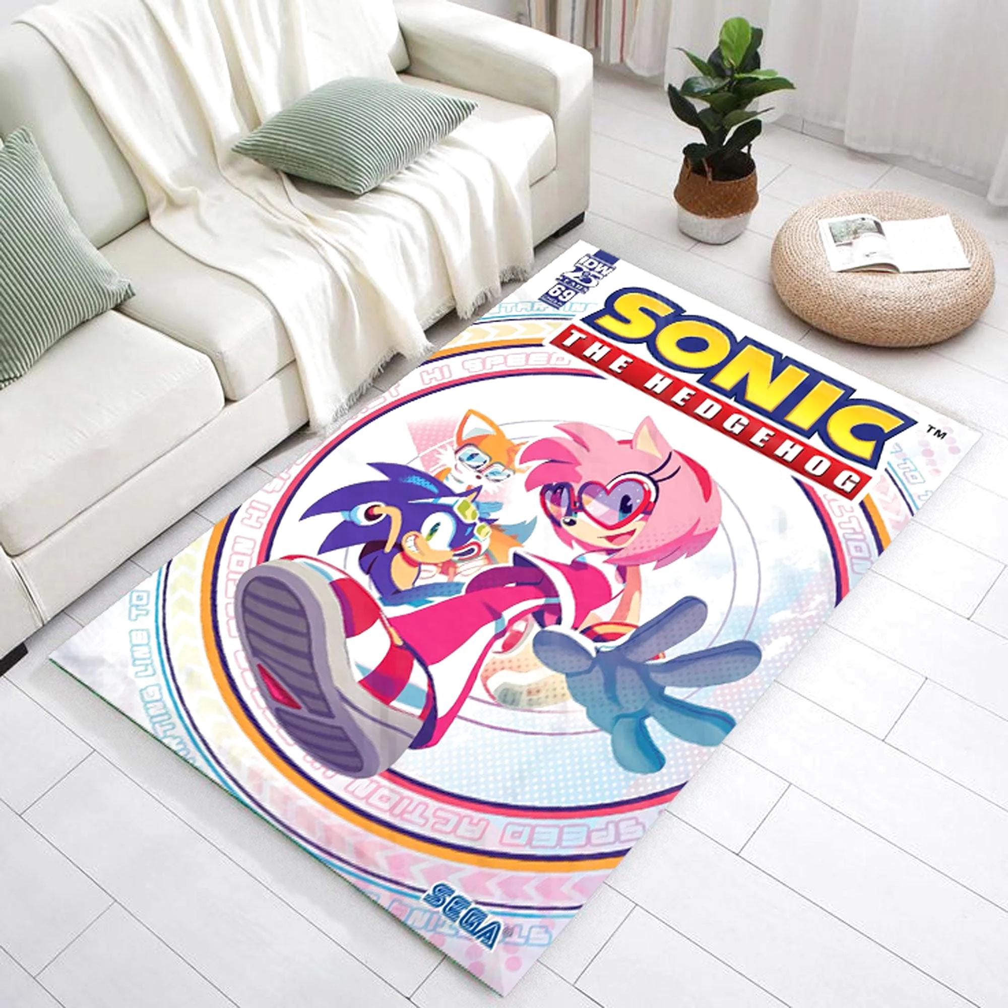 Amy Rose Rug Super Sonic Rug Rectangle Rug