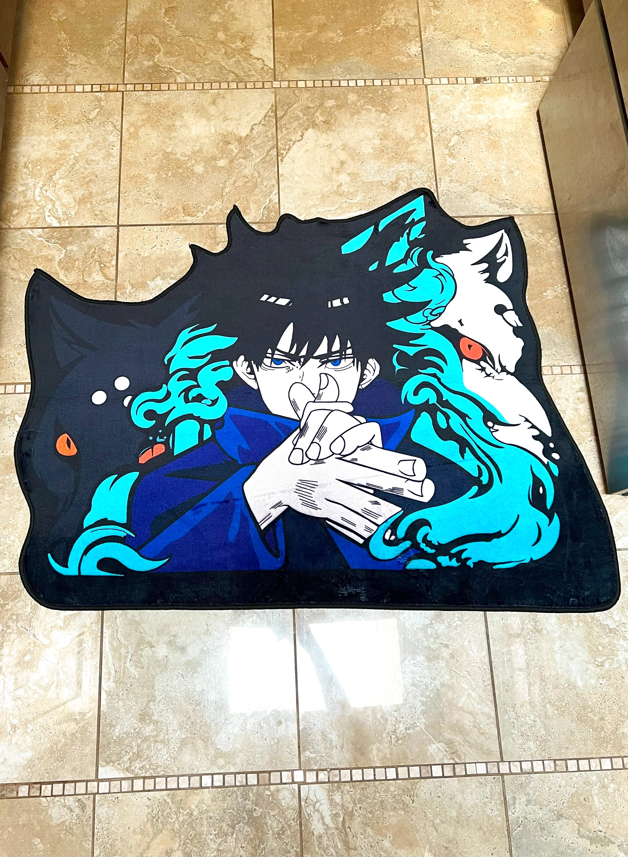Megumi Fushiguro Jujutsu Kaisen Rug, Soft Bedroom Floor Mat