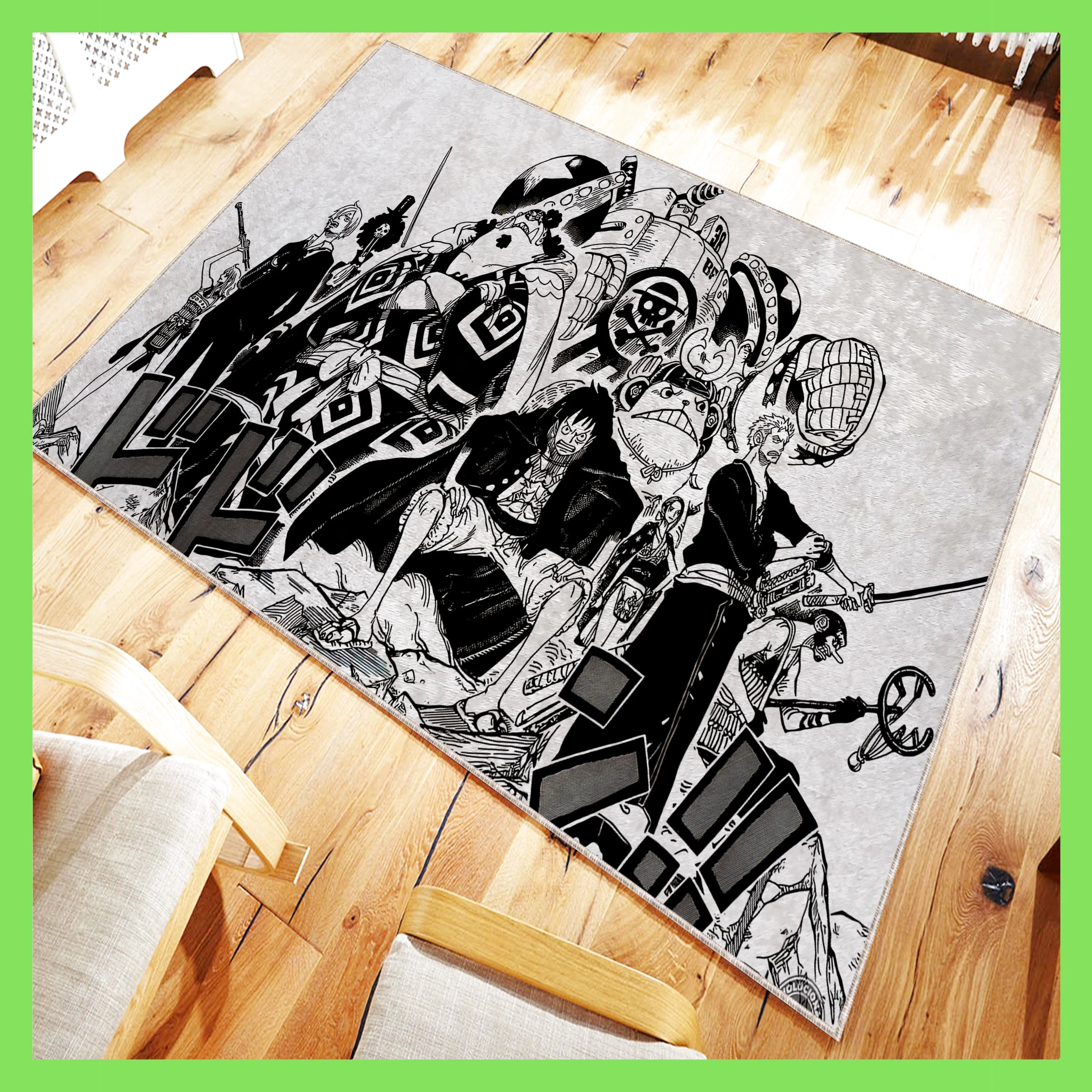 Straw Hat Team One Piece Rectangle Rug