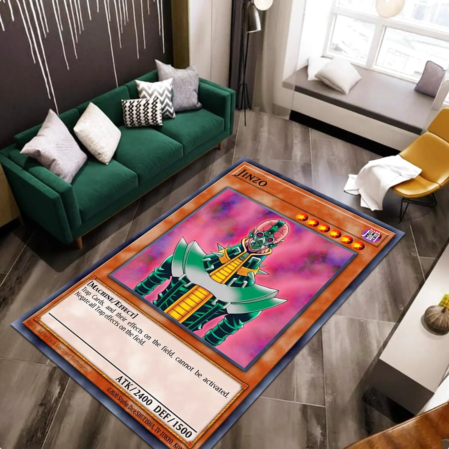 Jinzo Card Yu-Gi-Oh Trading Card Game Rectangle Rug