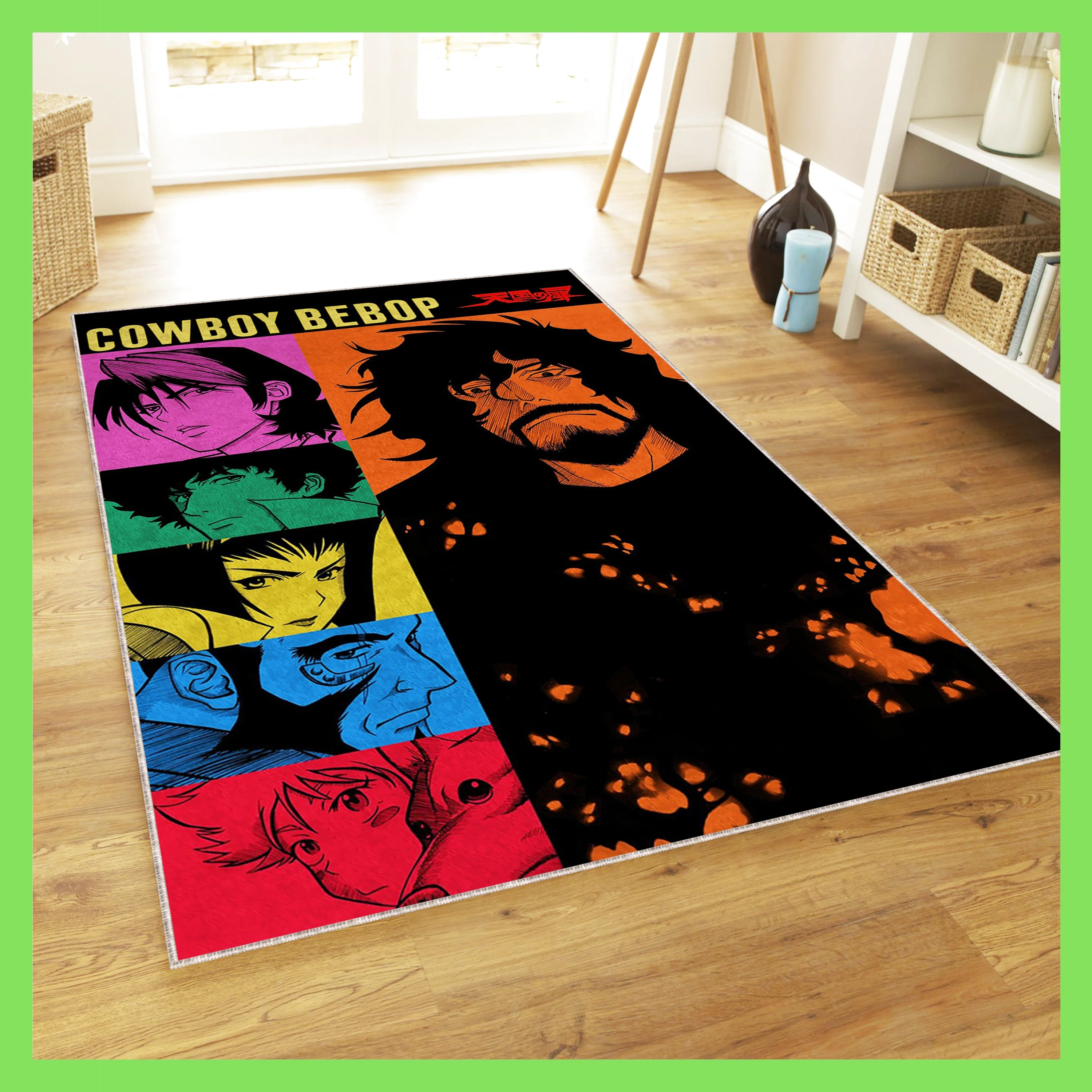 Cowboy Manga Rug, Manga Webtoon Rug, Moder Decoration, Rectangle Rug