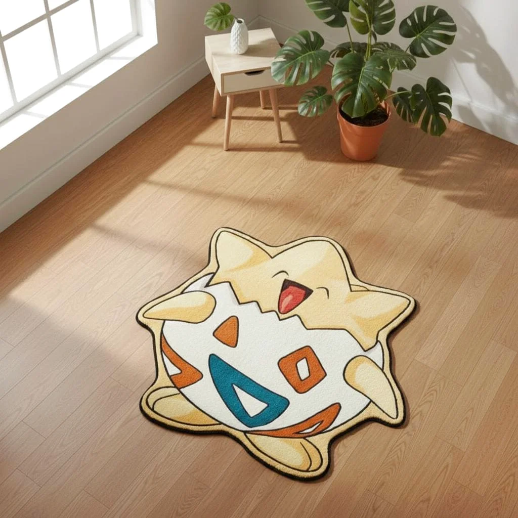 Togepi Pokemon Custom Shaped Rug Design Themed Floor Mat