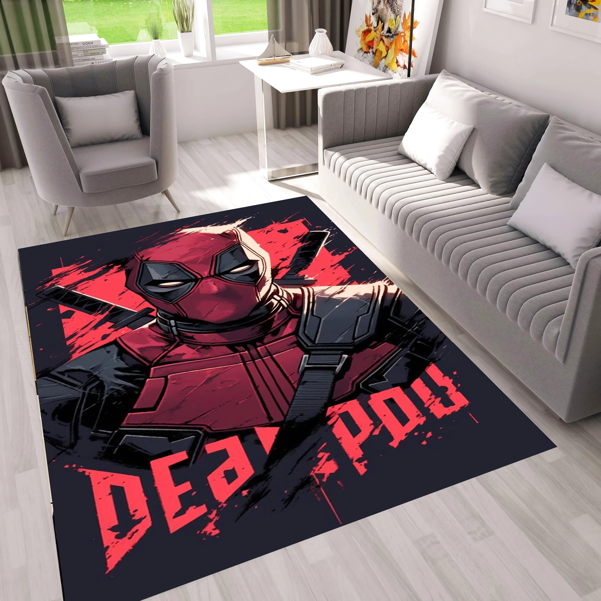 Deadpool Rug Modern Room Decor Rectangle Rug