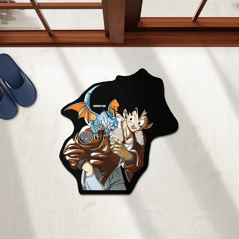 Dragon Ball Goku Custom Shaped Rug Doormat