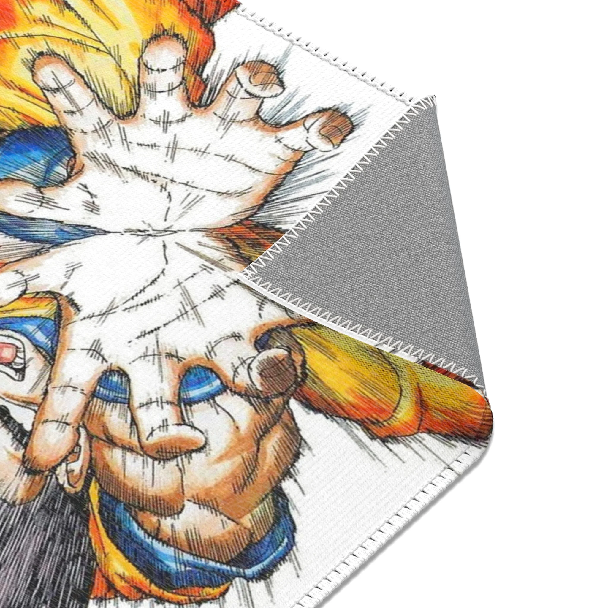 Dragon Ball Z Rug Goku Kamehameha Fan Art Decor Rectangle Rug