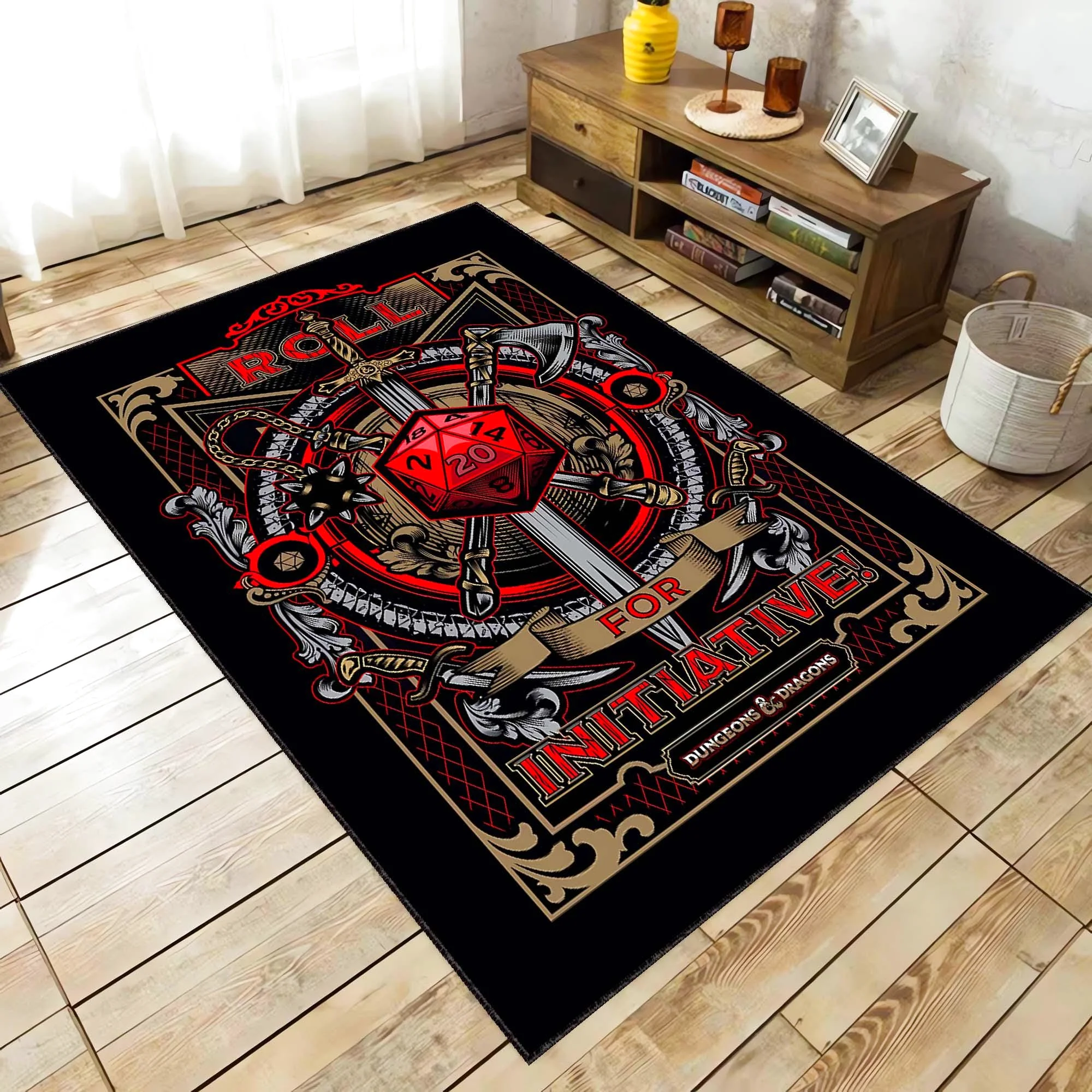 Dragons, Rool For Initiative Rug, Dungeons Dragons Rectangle Rug
