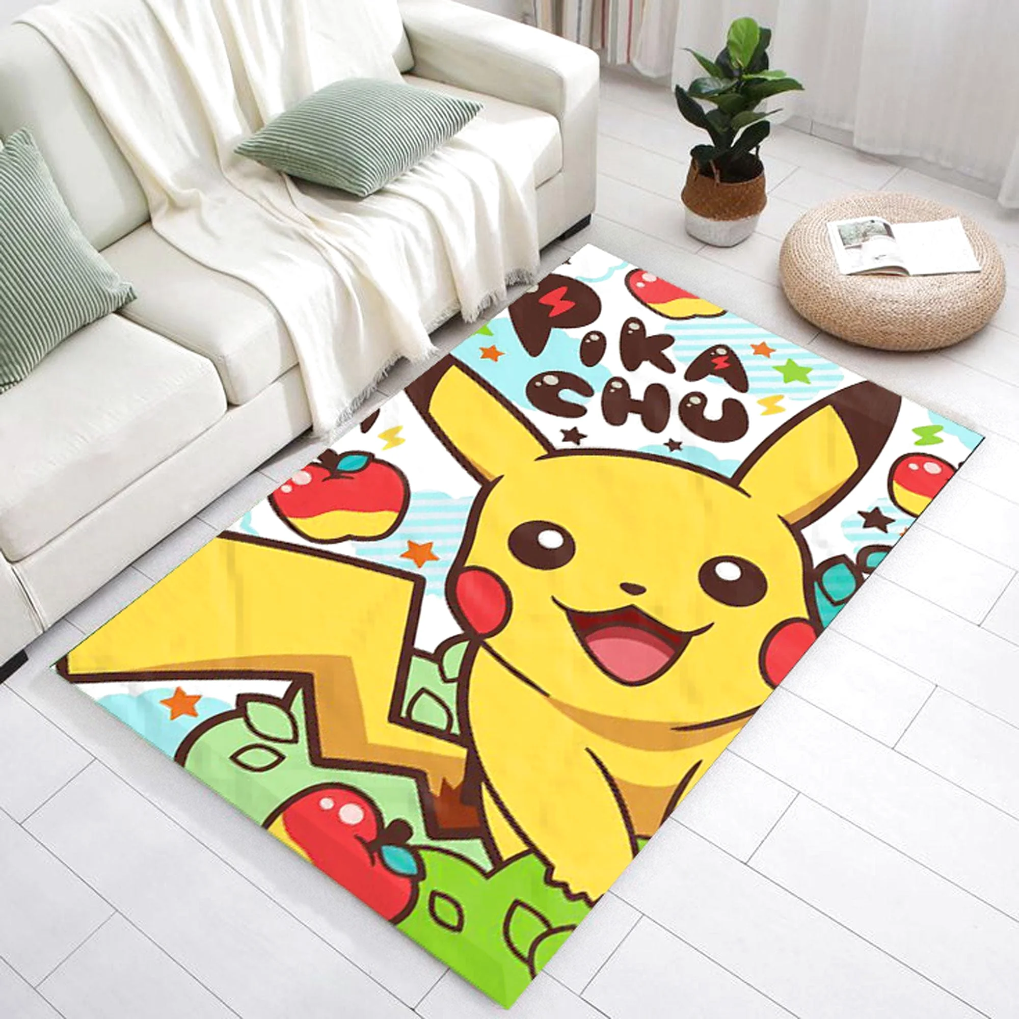 Eevee Evolution Rug Soft Decor for Kids Room Rectangle Rug