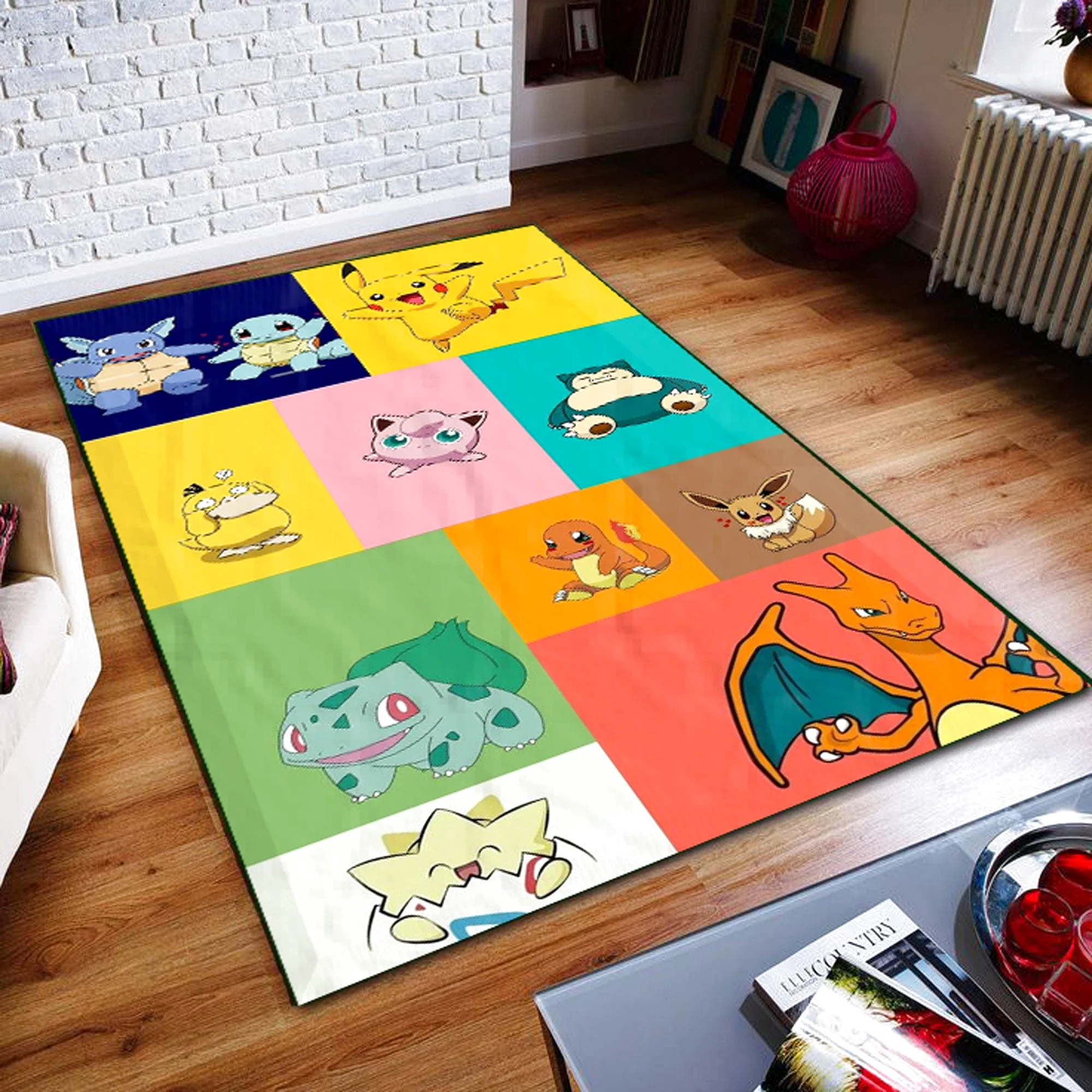 Eeveelution Rug Decor for Kids Room Rectangle Rug