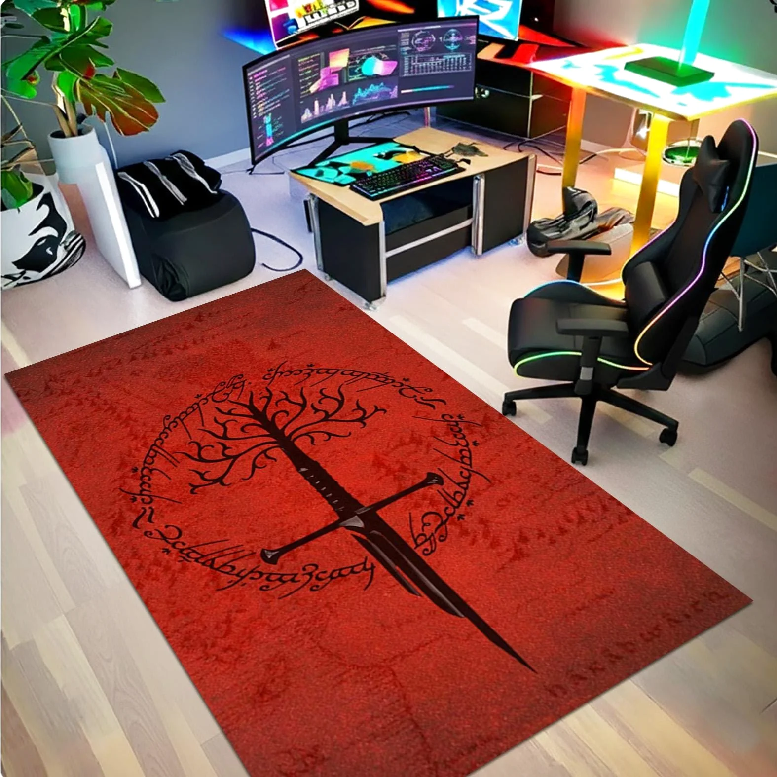 Lord Of The Rings Tree Of Gondor Rectangle Rug