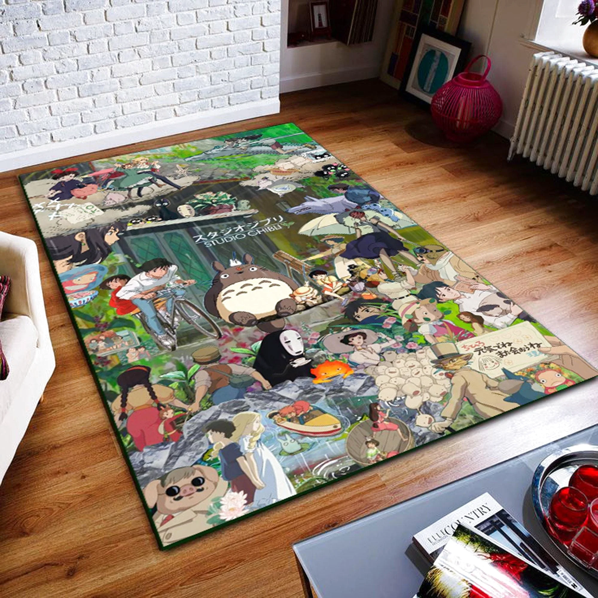 Ghibli Studio Totoro Rug Rectangle Rug