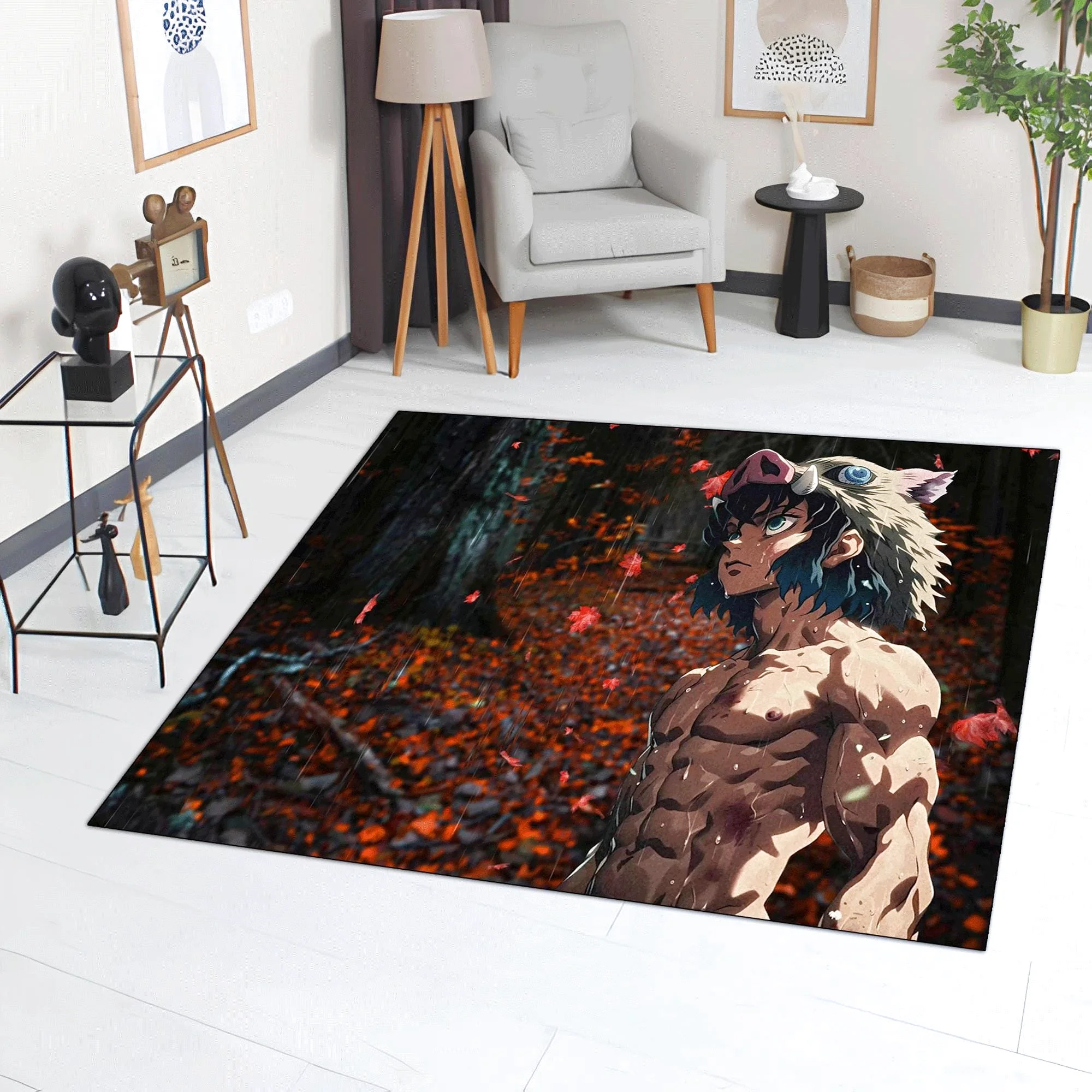 Giyu Tomioka Rug Water Hashira Demon Slayer Home Mat Rectangle Rug