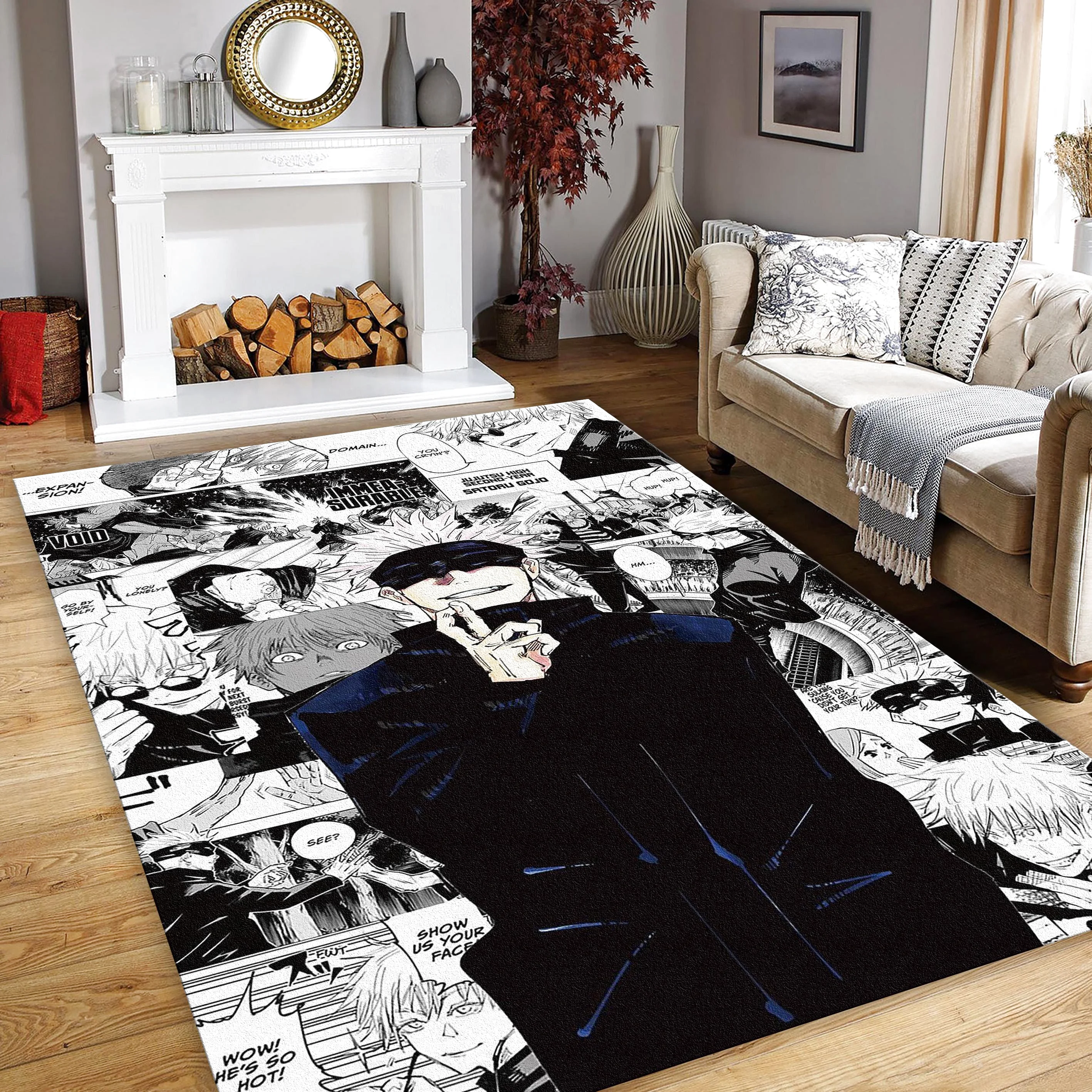 Gojo Satoru Rug, Jujutsu Kaisen Rectangle Rug