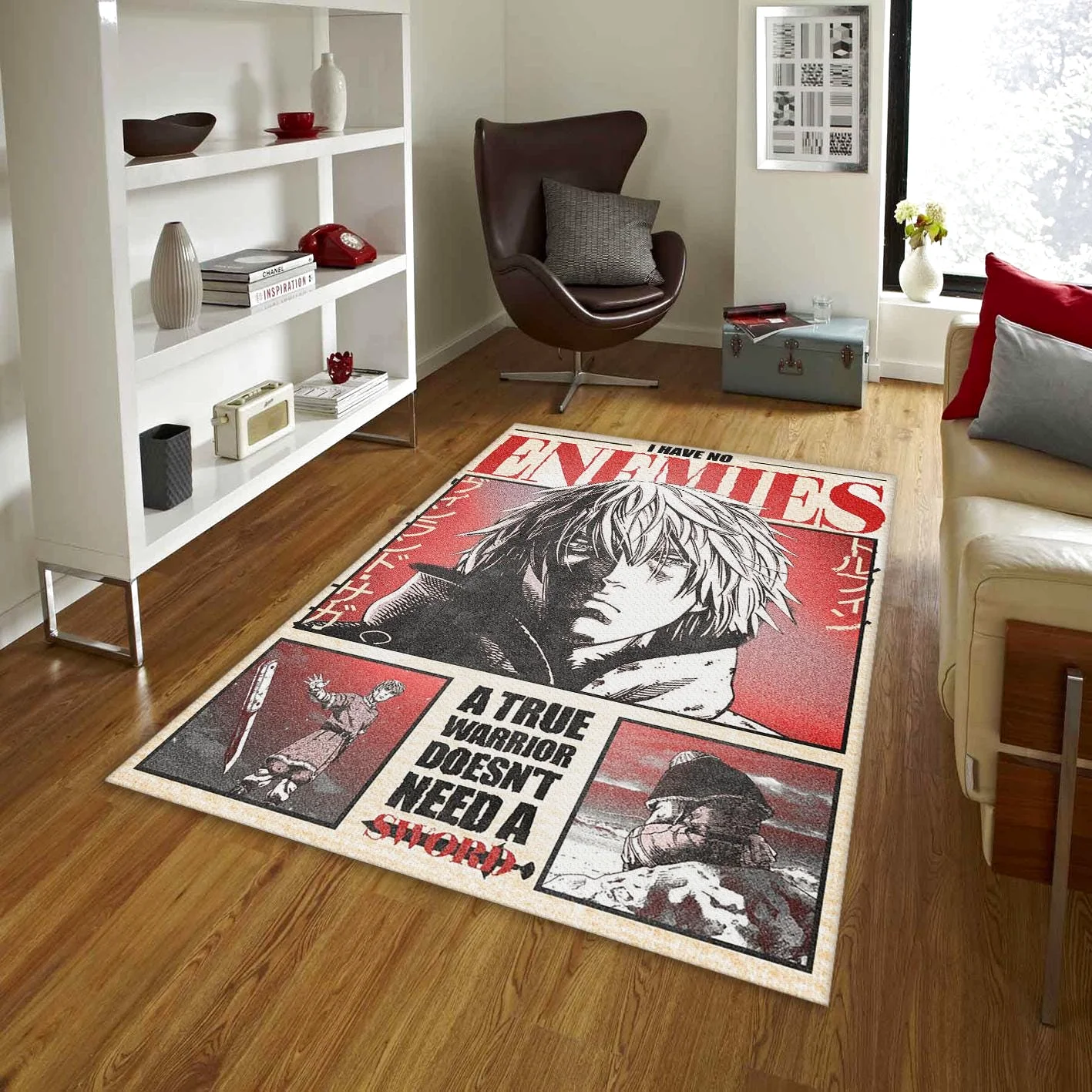 I Have No Enemies Rug, Thorfinn Vinland Saga Rectangle Rug
