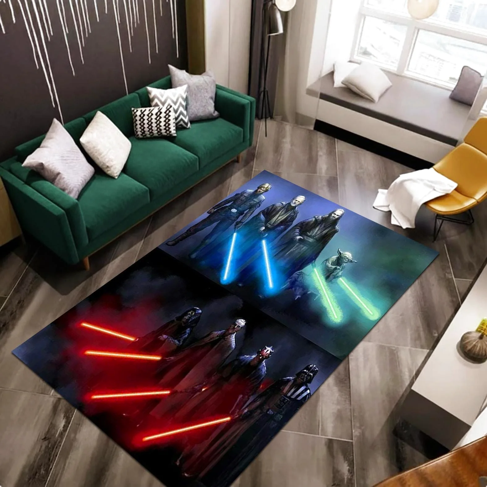 Jedi Sith Themed Rectangle Rug