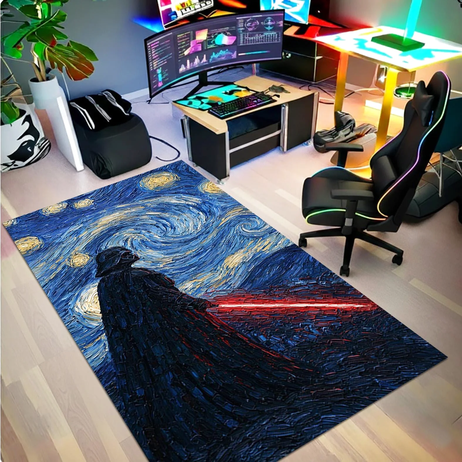 Jedi Sith Themed Rug, Rectangle Rug